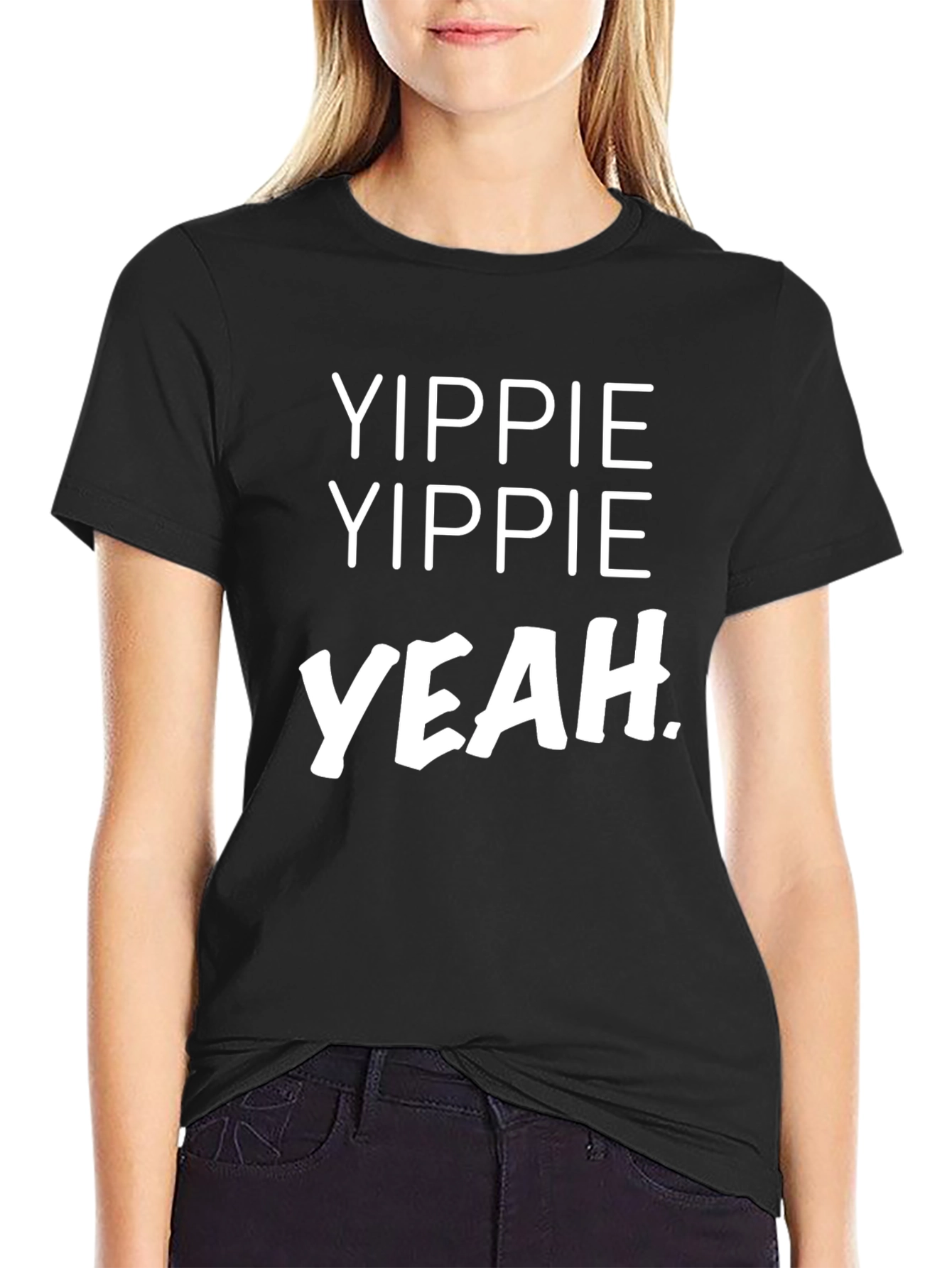 Yippie Yeah Graphic Tee - Black T-Shirt