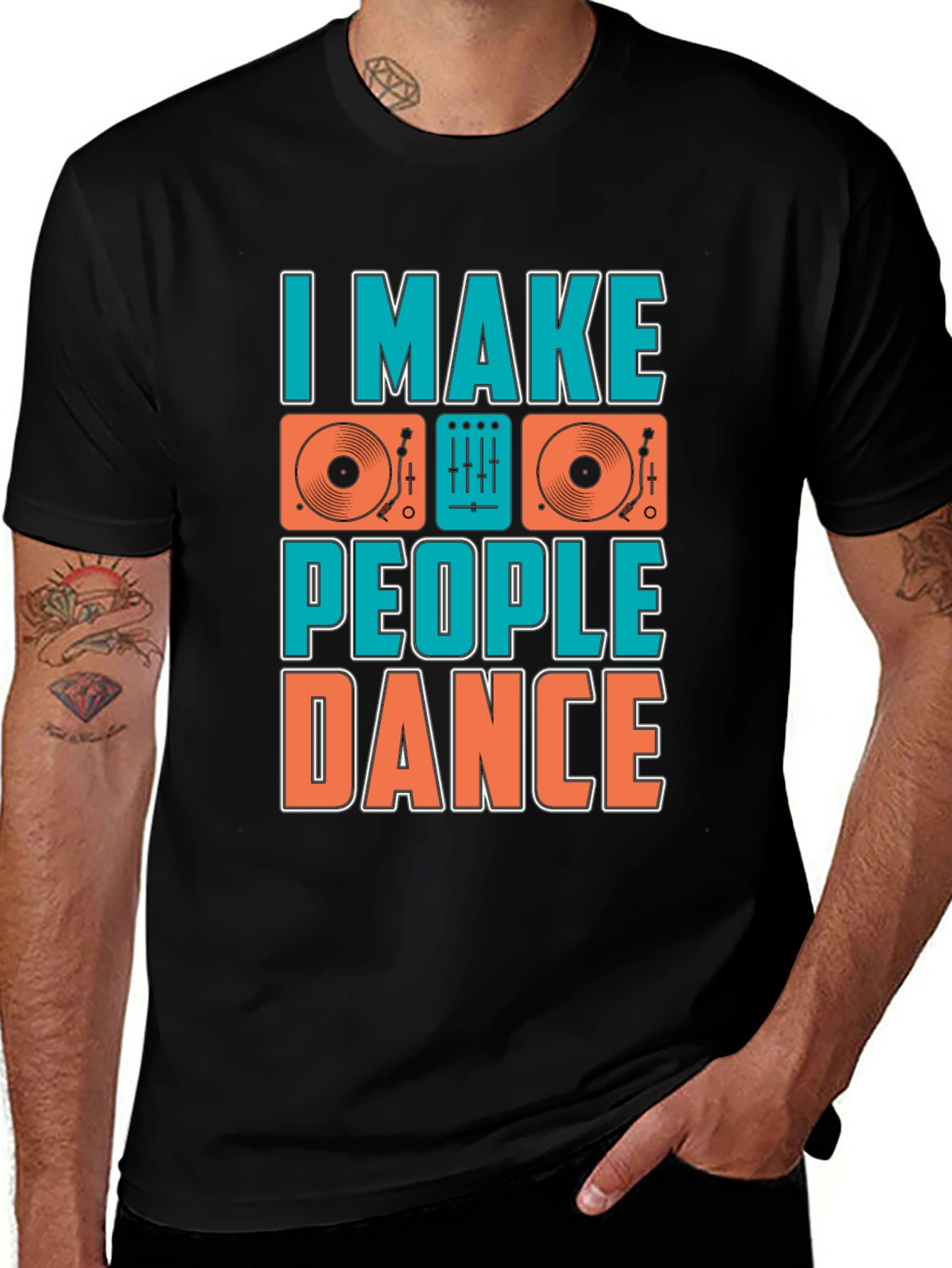 DJ Turntable Music T-Shirt - I Make People Dance