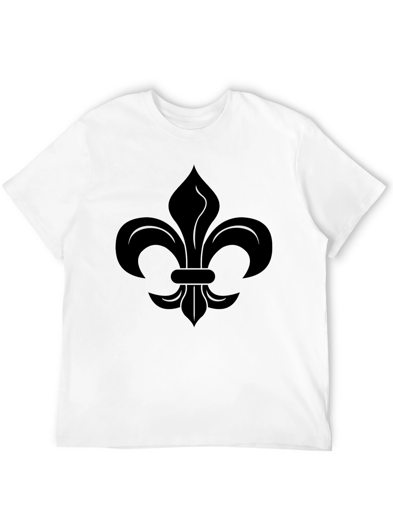 Black Fleur-de-Lis Graphic Tee - Stylish Menswear