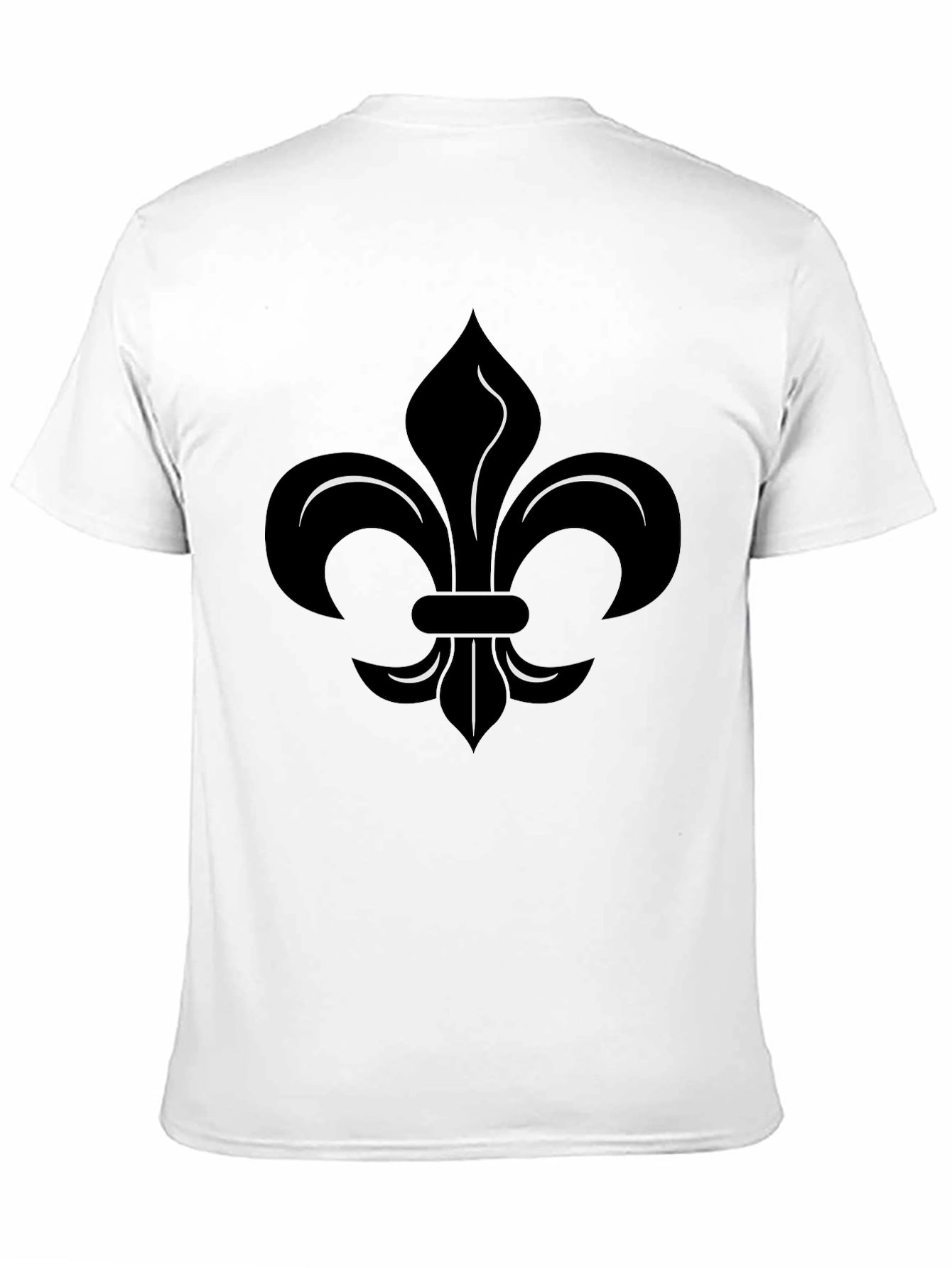 Black Fleur-de-Lis Graphic Tee - Stylish Menswear
