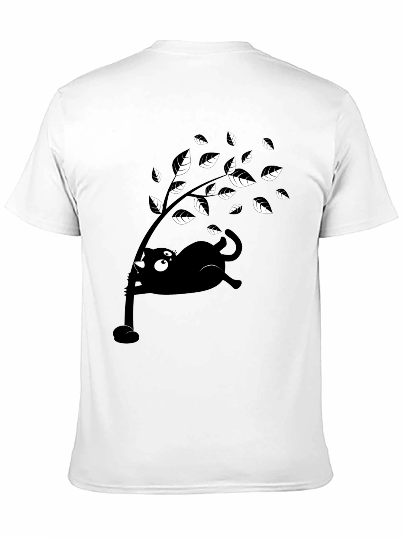 Whimsical Cat & Tree Graphic Tee