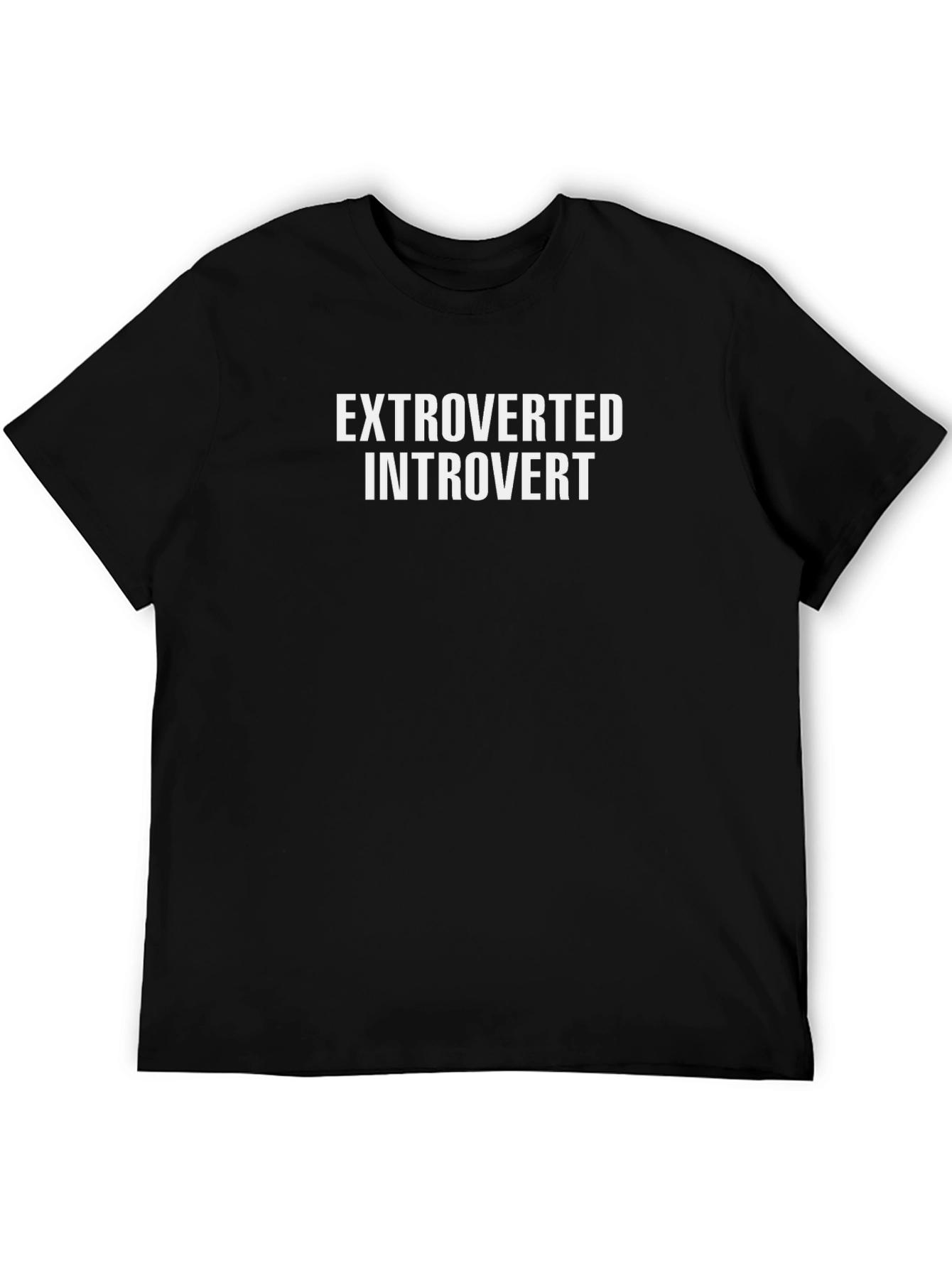 Extroverted Introvert Graphic Tee - Black