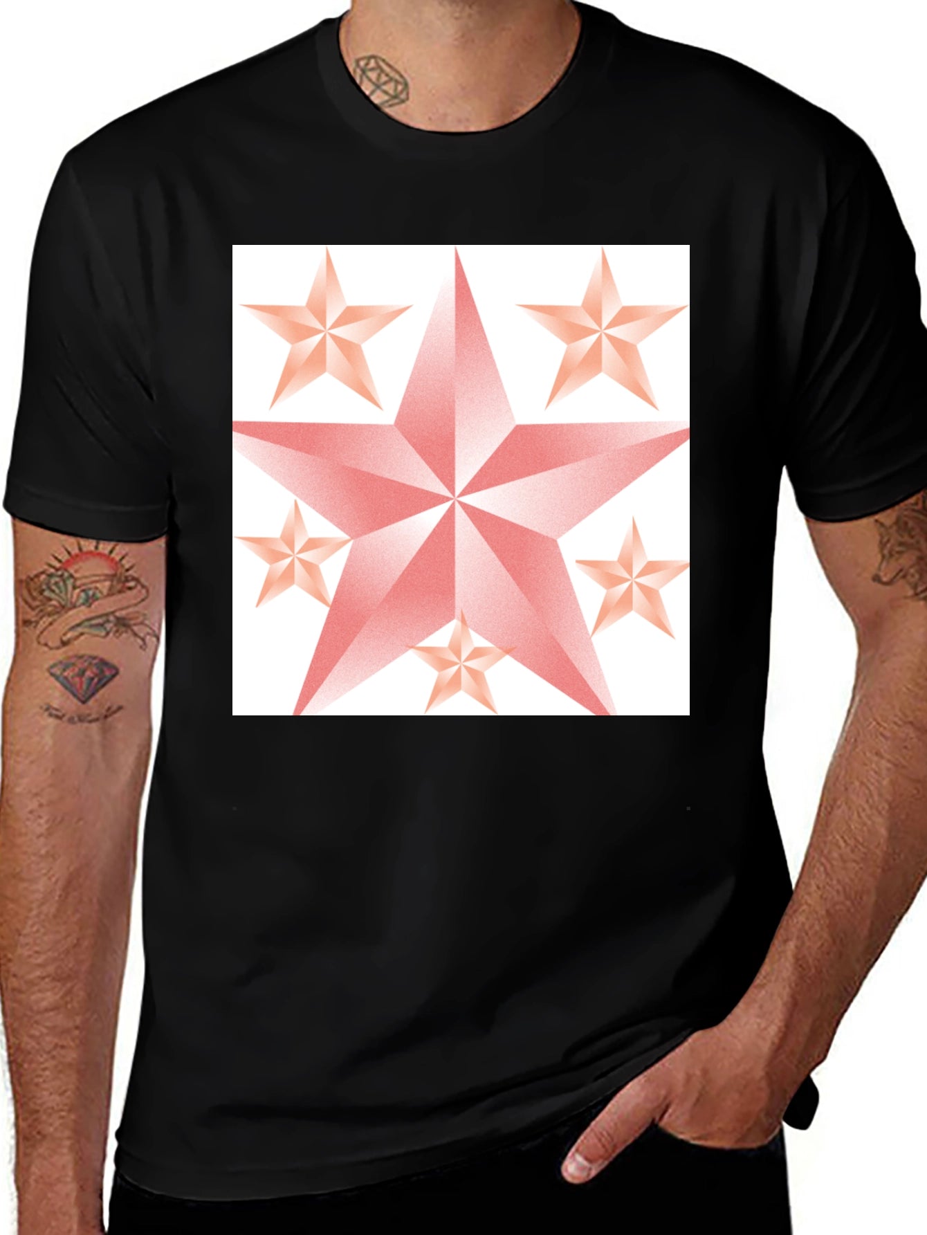 Star Graphic Black Tee