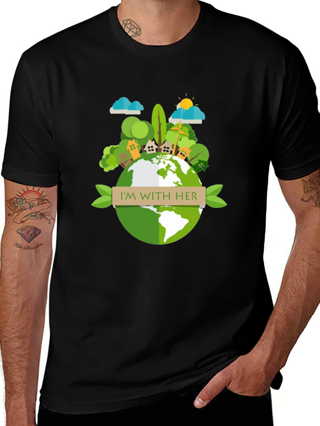 Eco-Friendly Earth Day Graphic T-Shirt