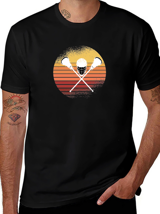 Lacrosse Sunset Graphic T-Shirt