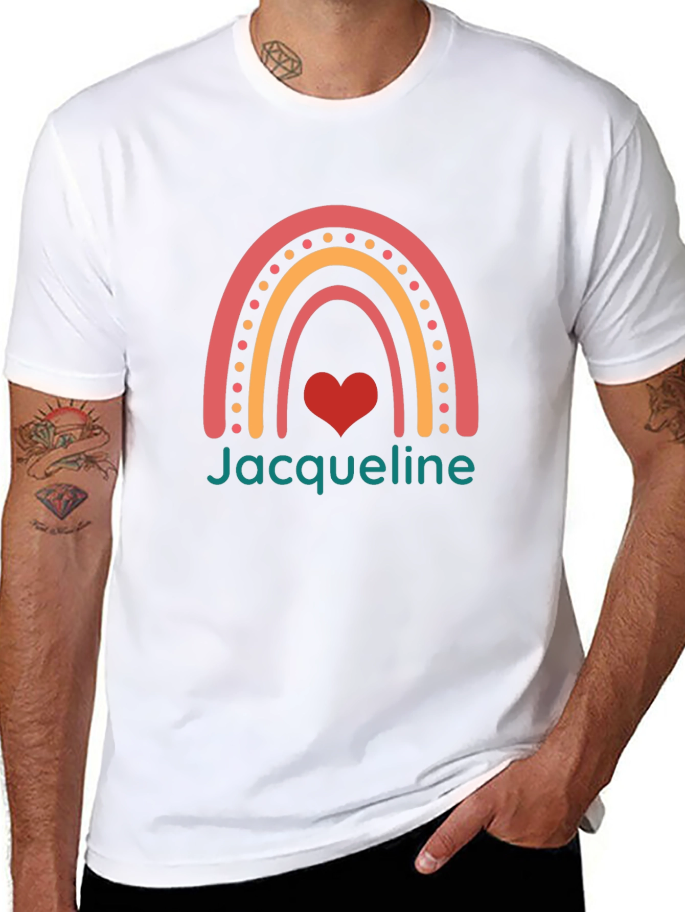Jacqueline Rainbow Heart T-Shirt