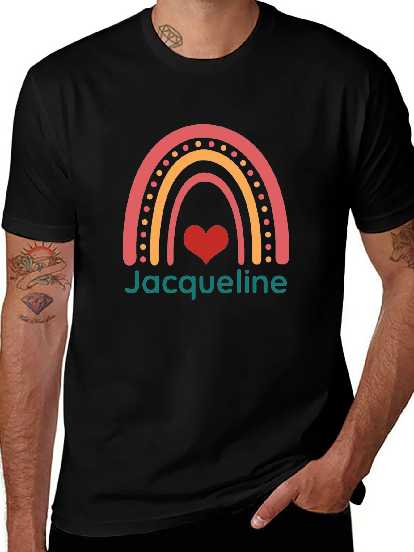 Jacqueline Rainbow Heart T-Shirt