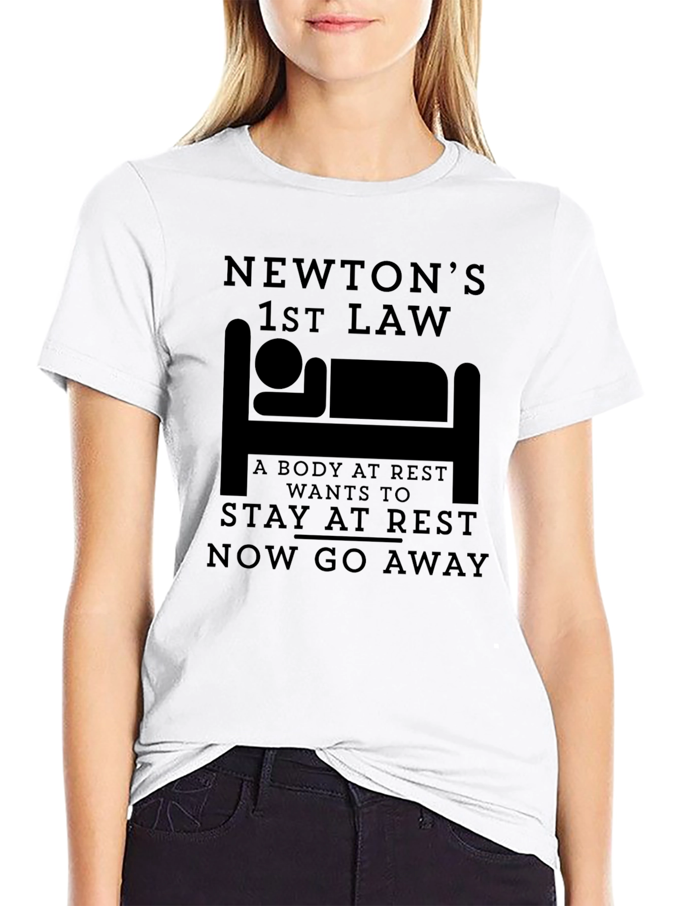 Newtons First Law Funny Physics T-Shirt