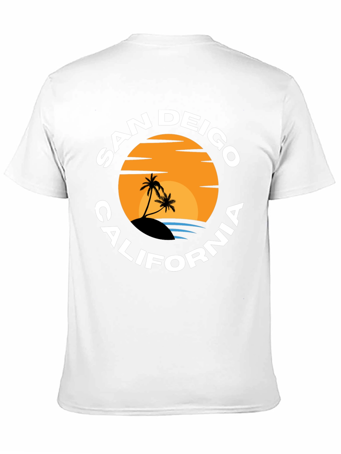 San Diego California Sunset Graphic T-Shirt