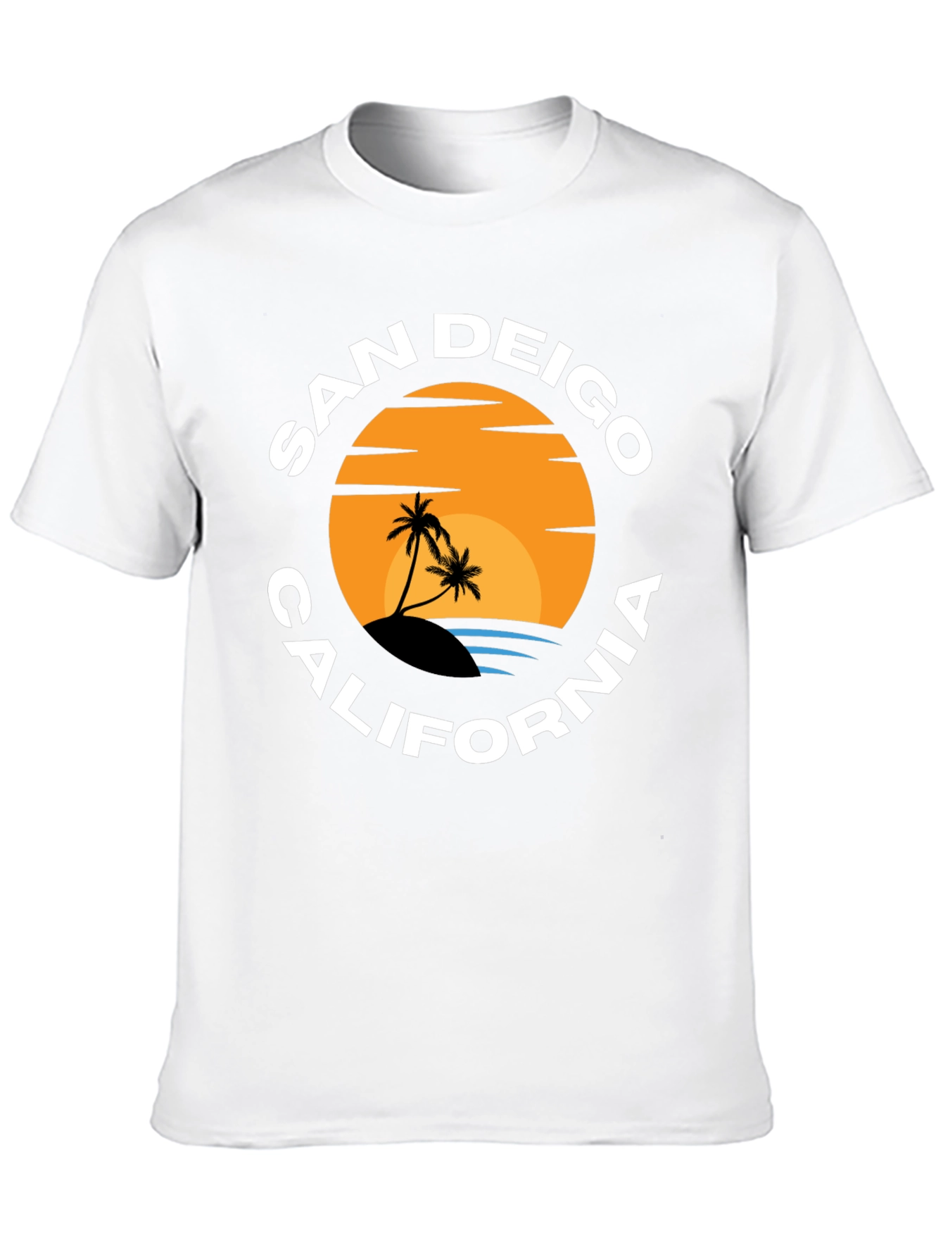 San Diego California Sunset Graphic T-Shirt