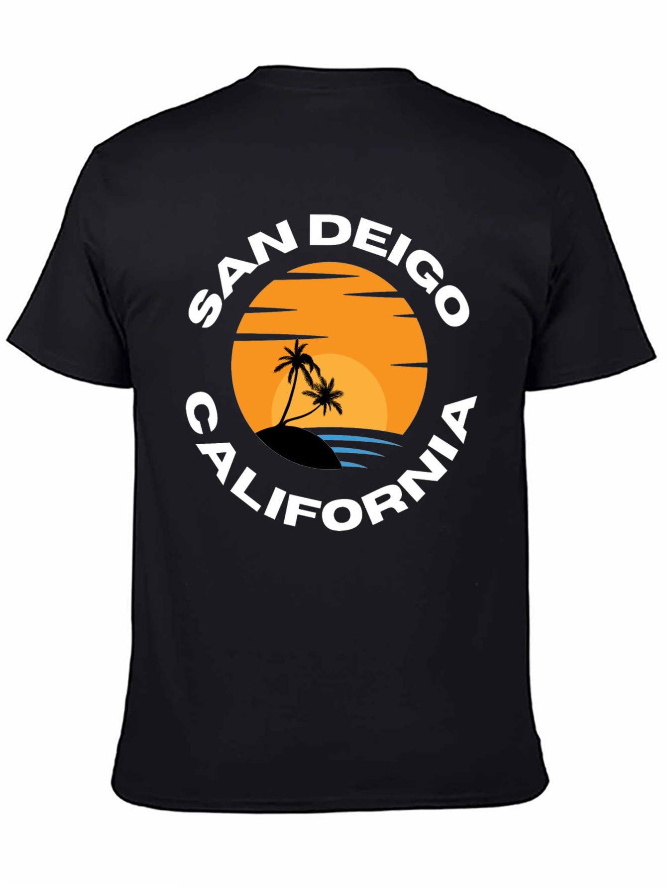 San Diego California Sunset Graphic T-Shirt