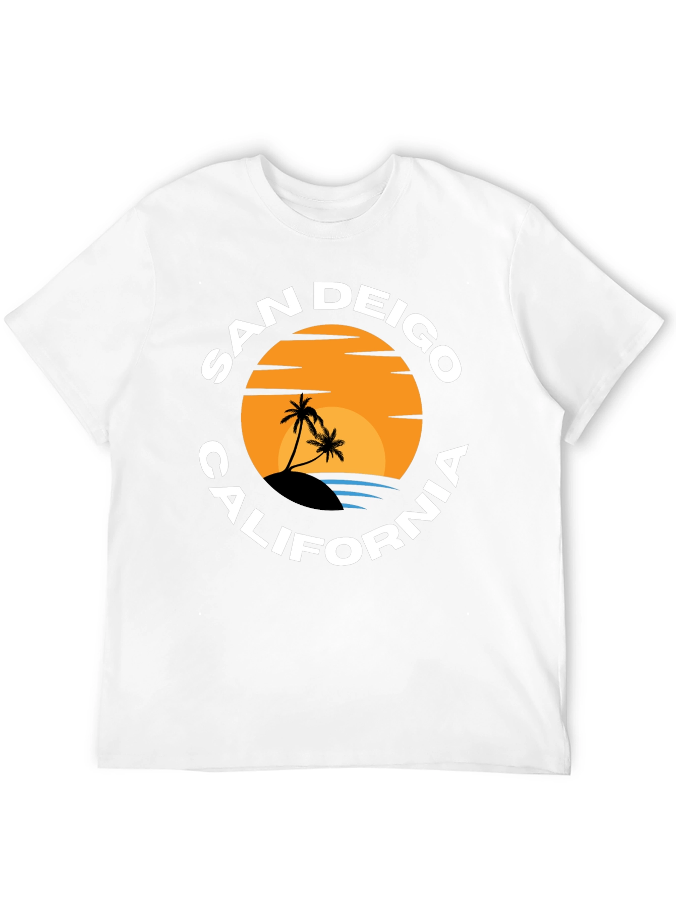 San Diego California Sunset Graphic T-Shirt