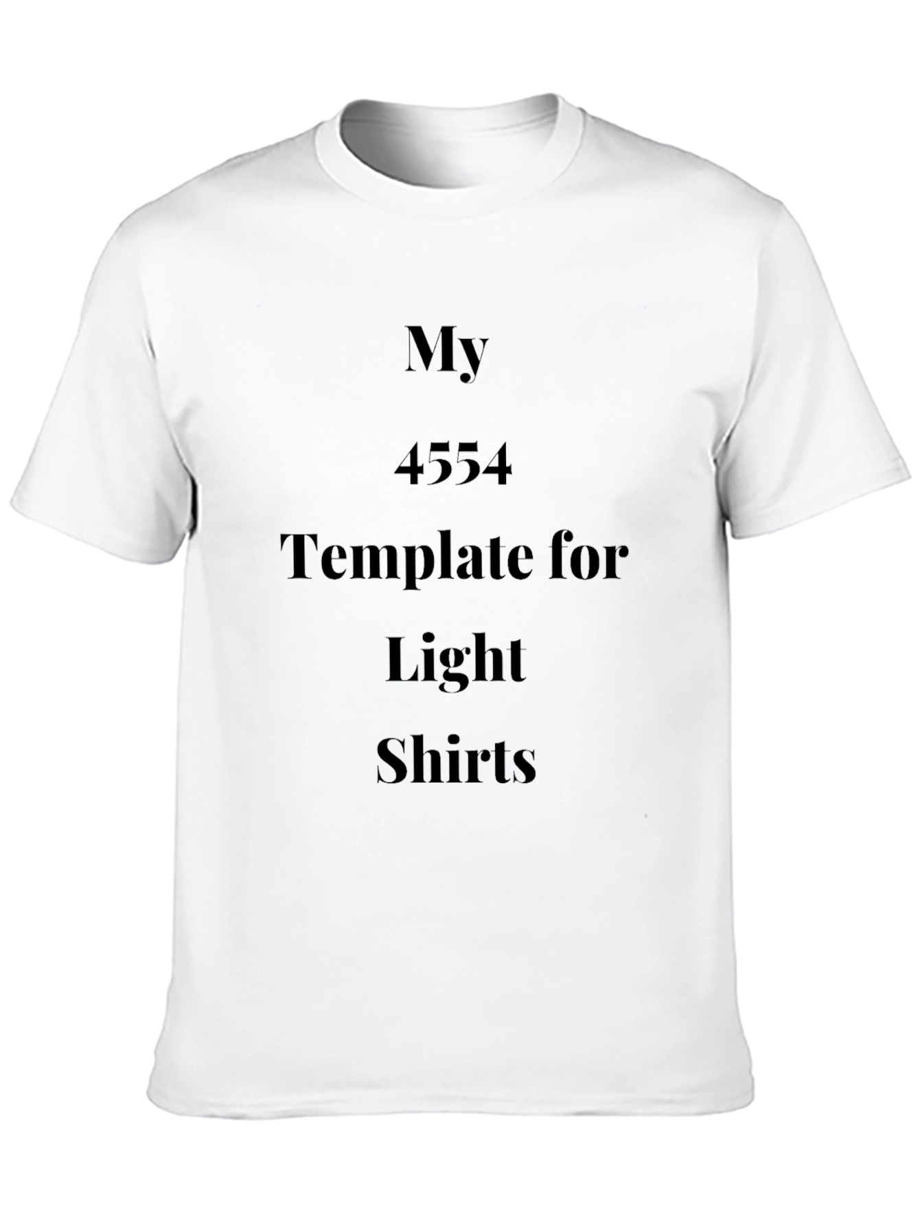 Mens Black Short Sleeve Template T-Shirt