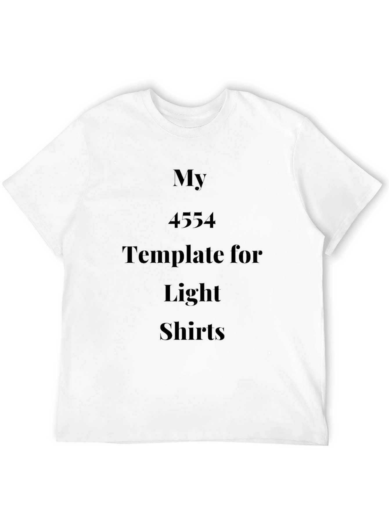 Mens Black Short Sleeve Template T-Shirt