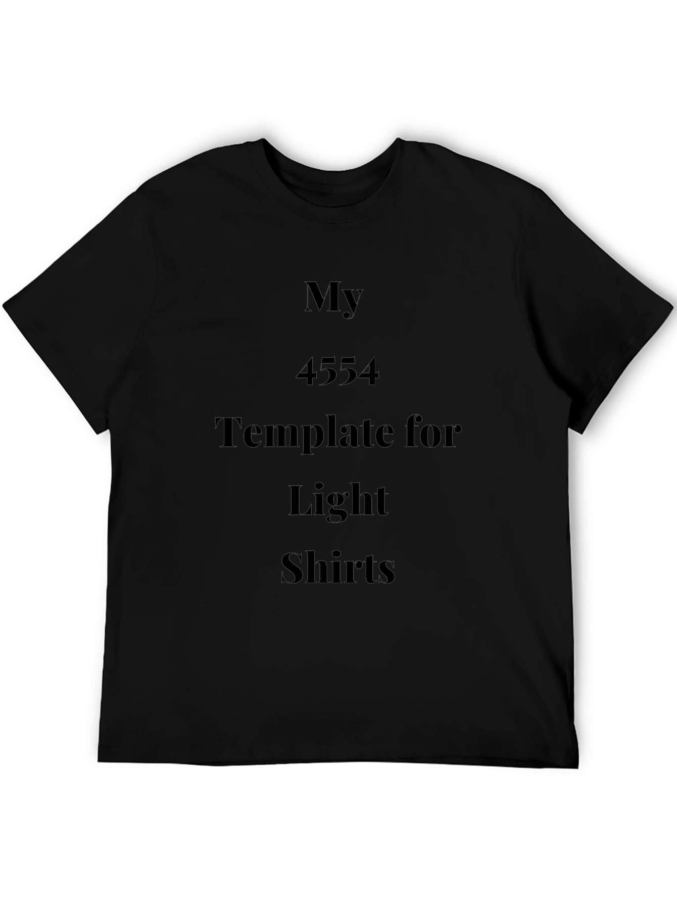 Mens Black Short Sleeve Template T-Shirt