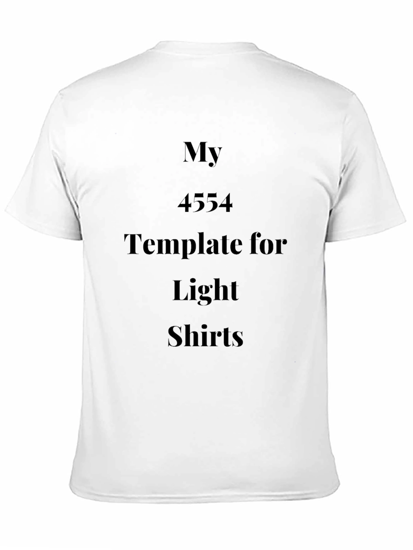 Mens Black Short Sleeve Template T-Shirt