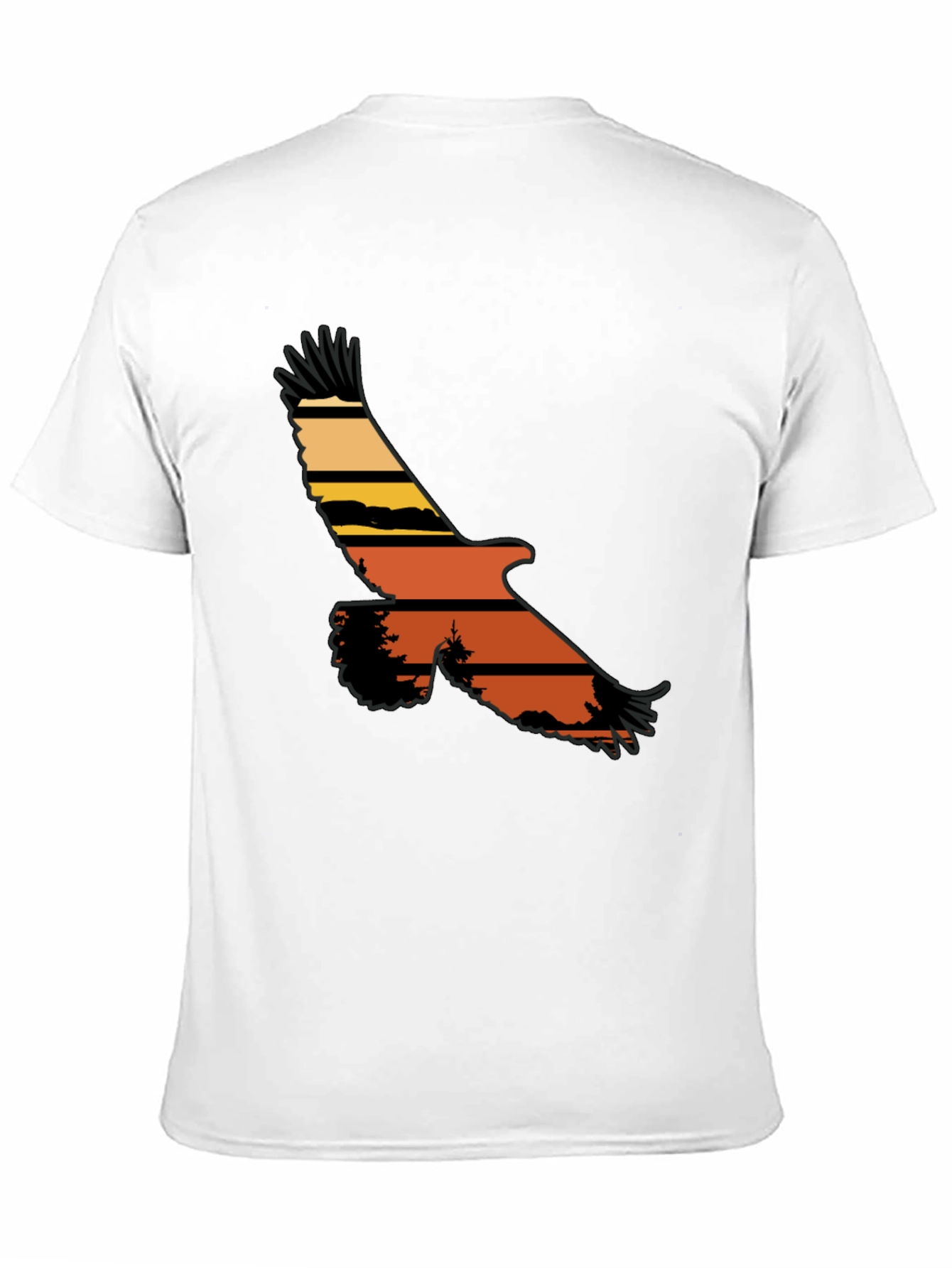 Eagle Silhouette Graphic Tee - Nature Inspired