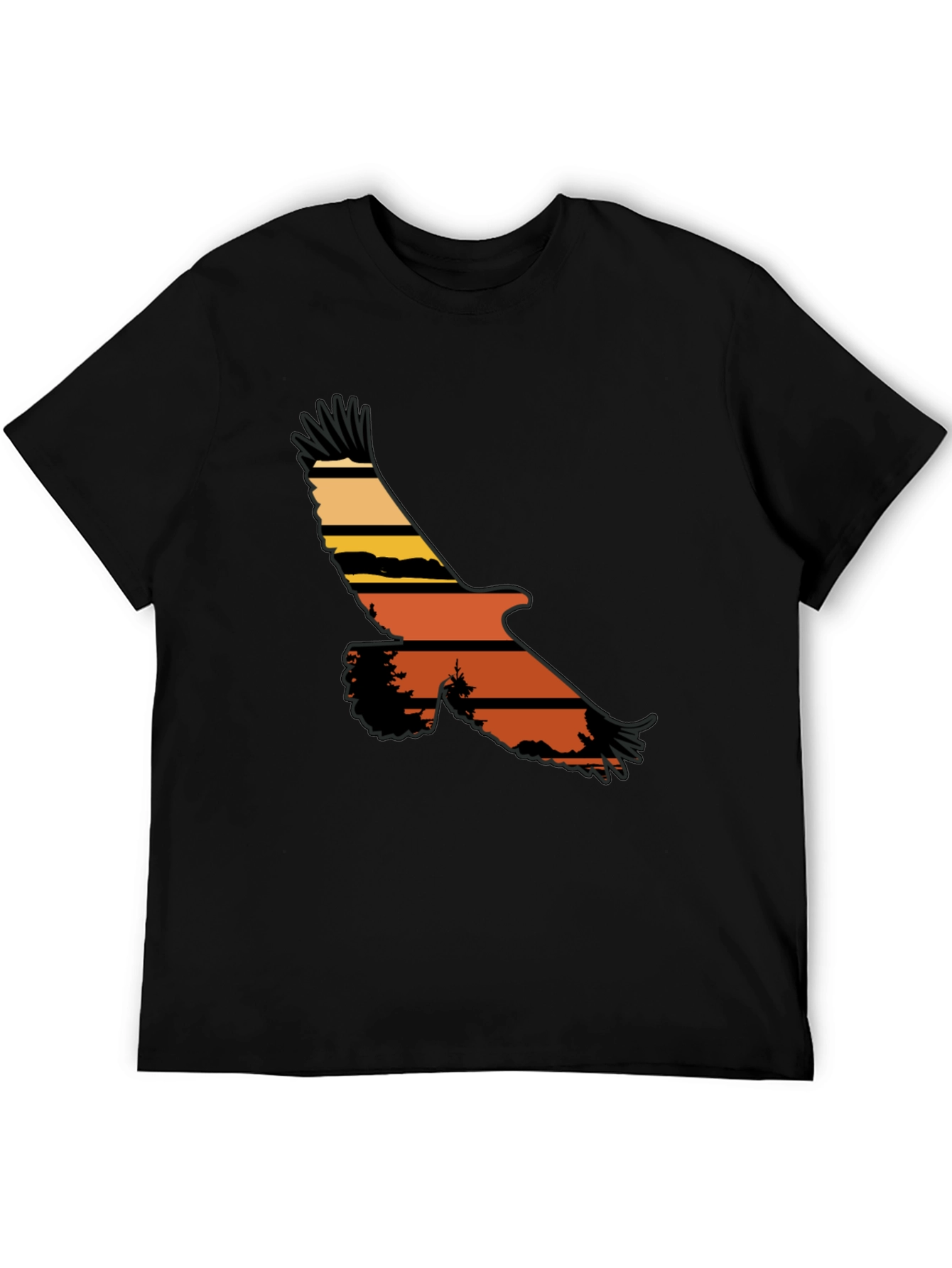 Eagle Silhouette Graphic Tee - Nature Inspired
