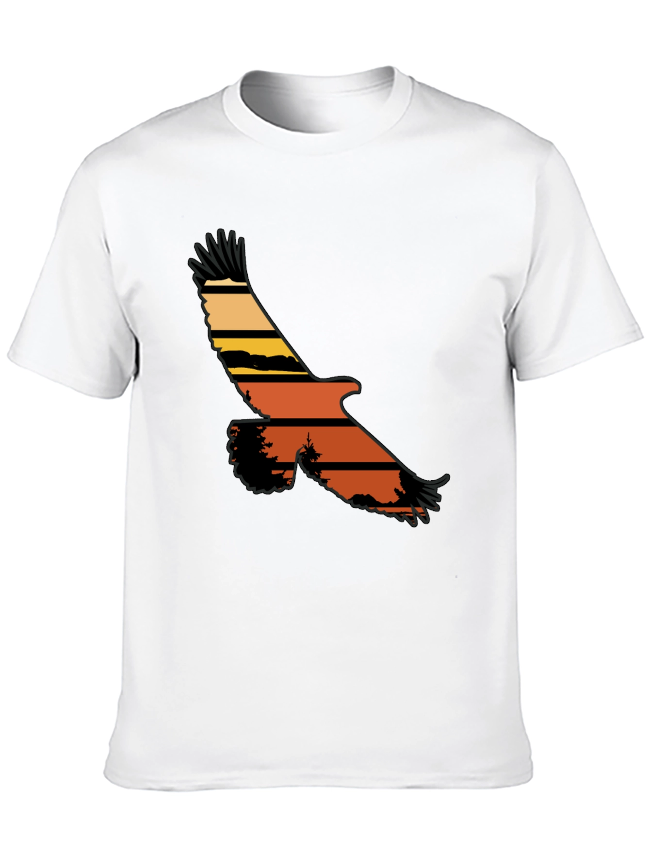 Eagle Silhouette Graphic Tee - Nature Inspired