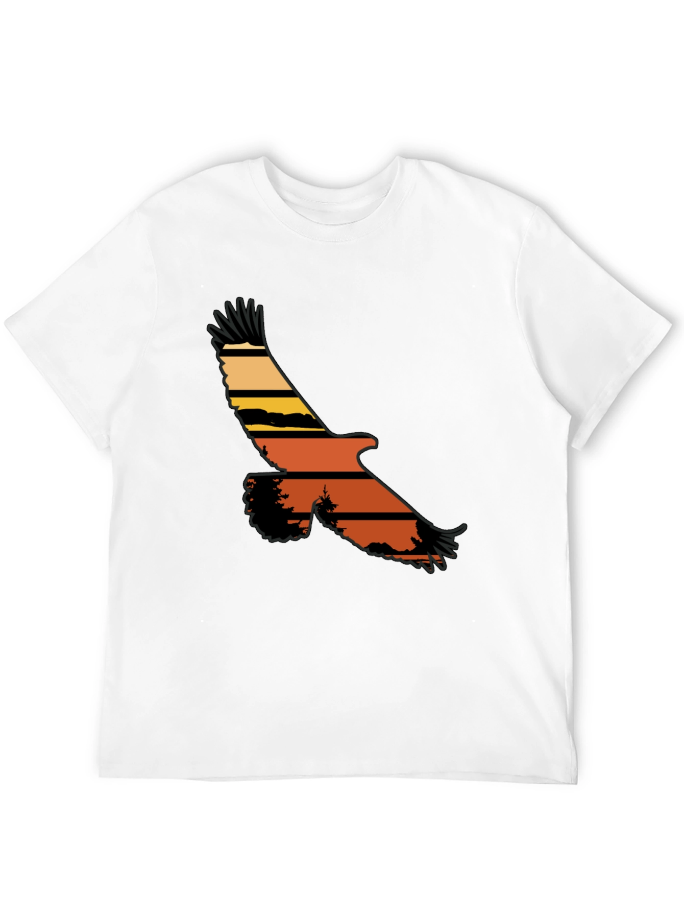 Eagle Silhouette Graphic Tee - Nature Inspired