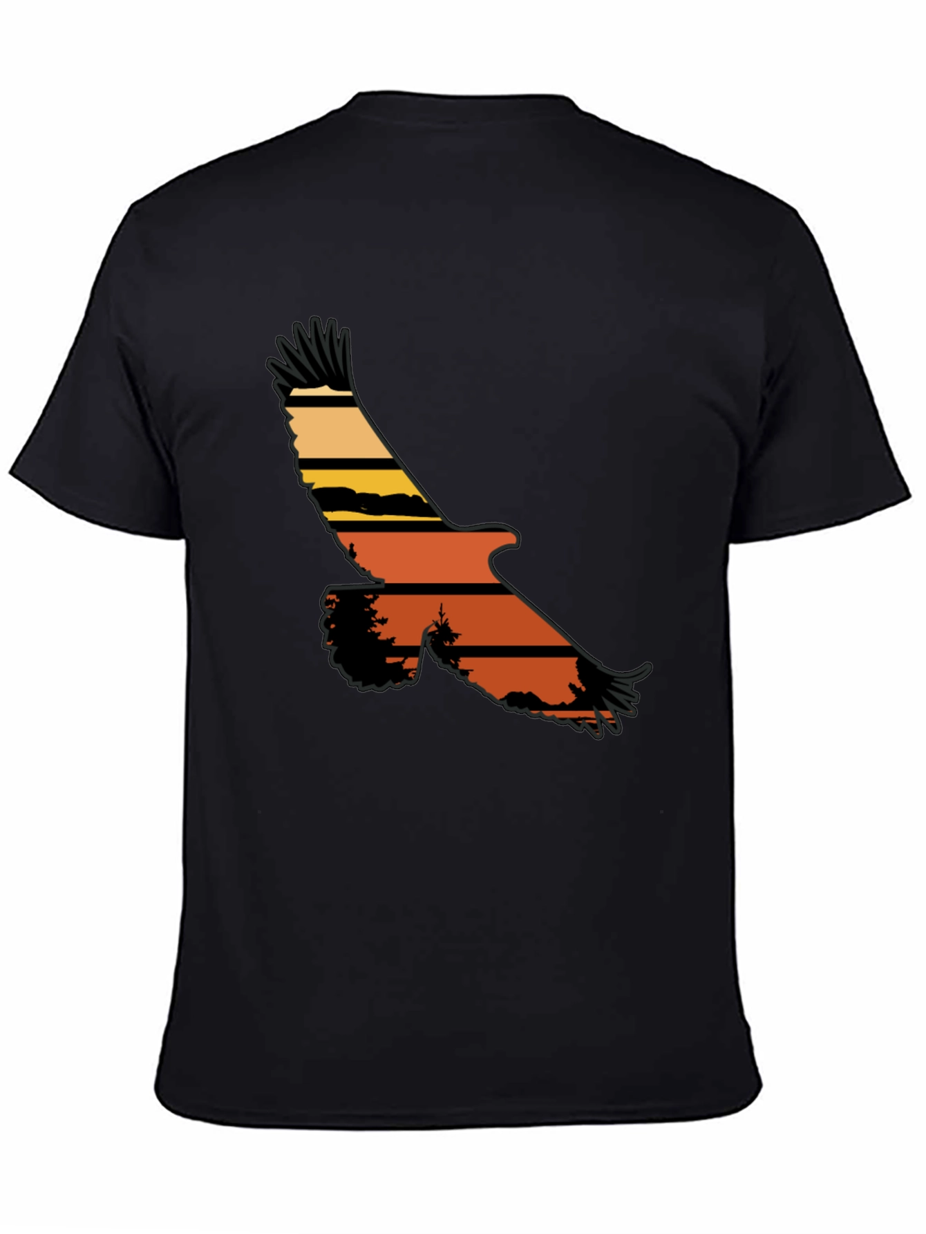 Eagle Silhouette Graphic Tee - Nature Inspired