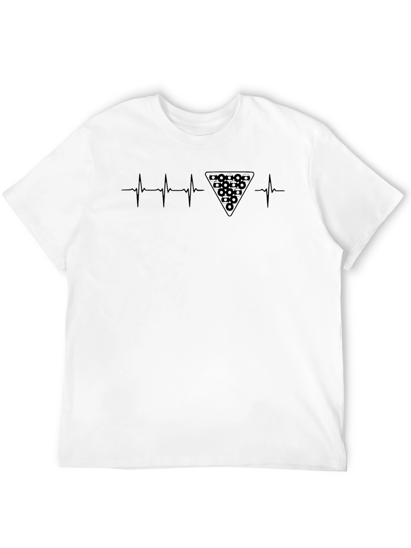 Billiards Heartbeat Graphic Tee - Pool Player T-Shirt