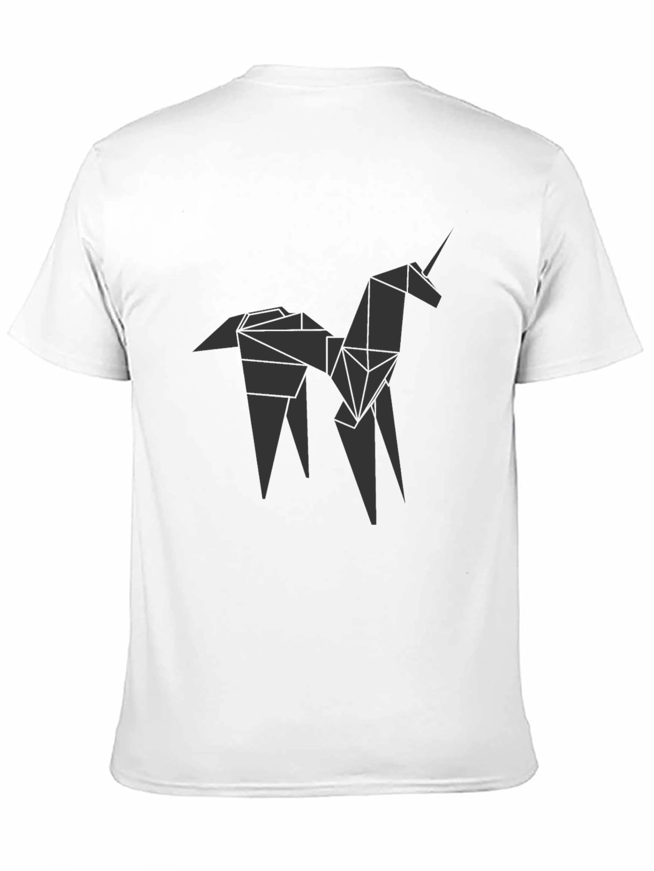 Geometric Origami Unicorn Graphic Tee