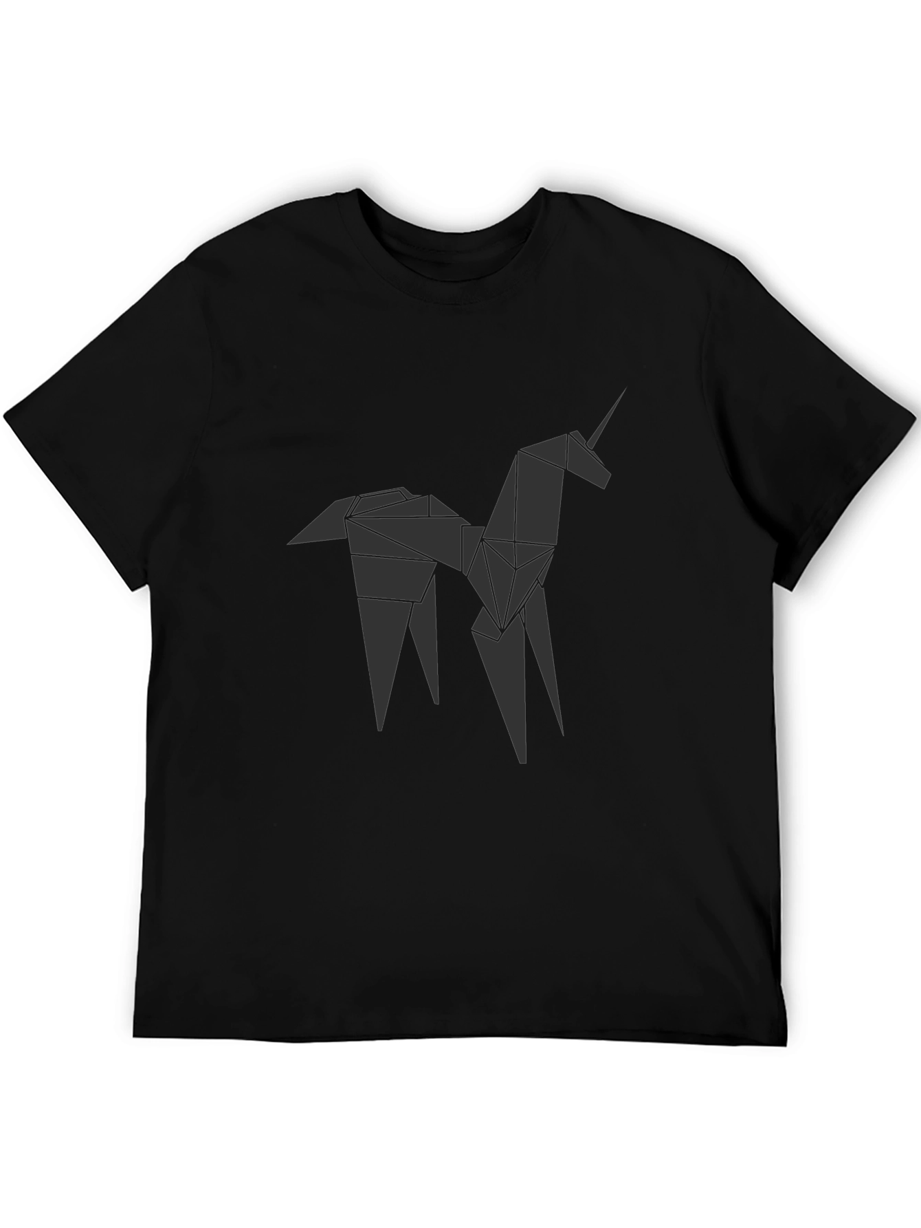 Geometric Origami Unicorn Graphic Tee