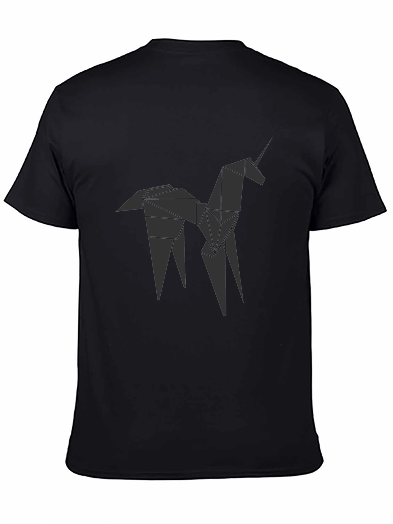 Geometric Origami Unicorn Graphic Tee