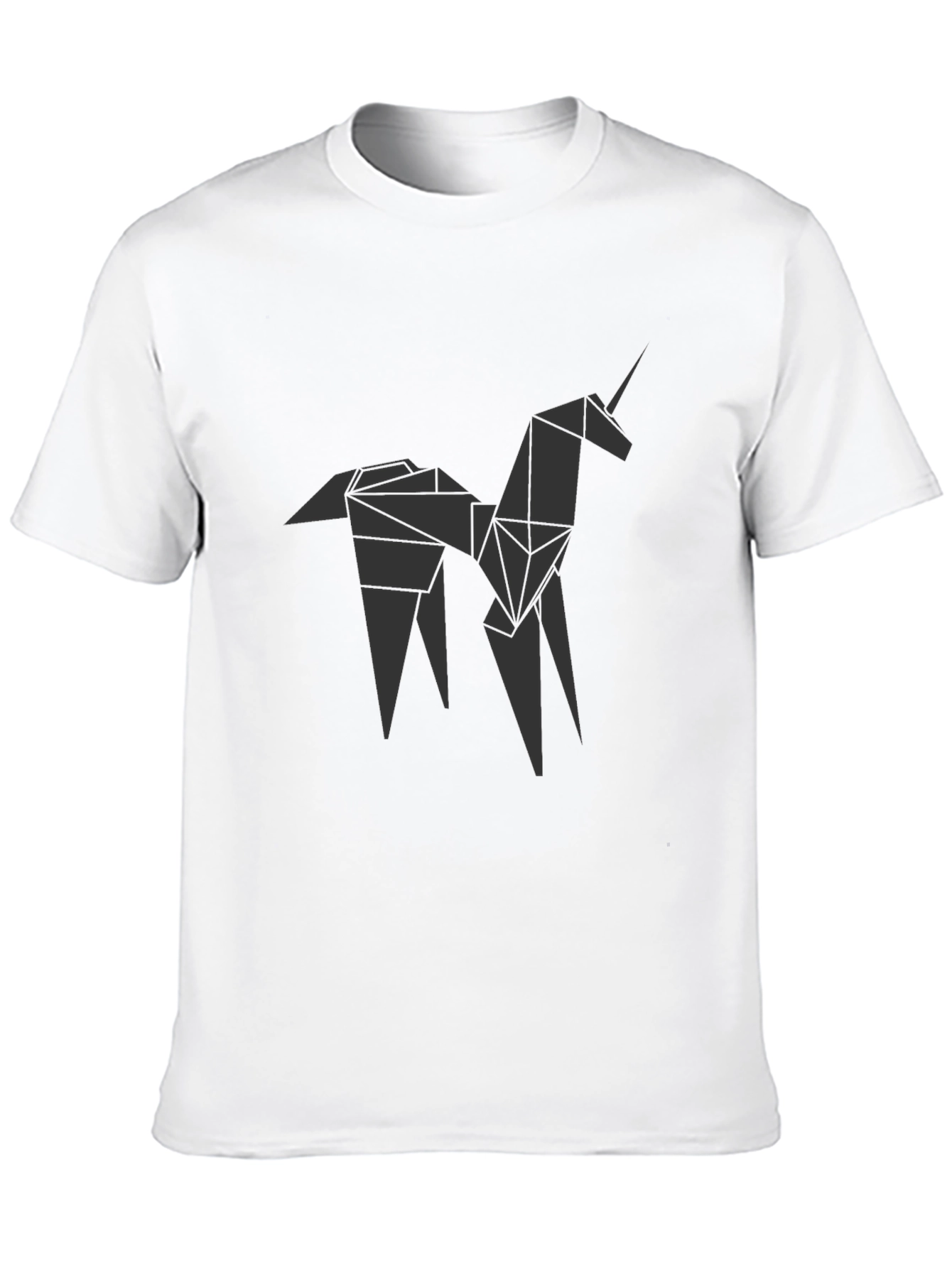 Geometric Origami Unicorn Graphic Tee
