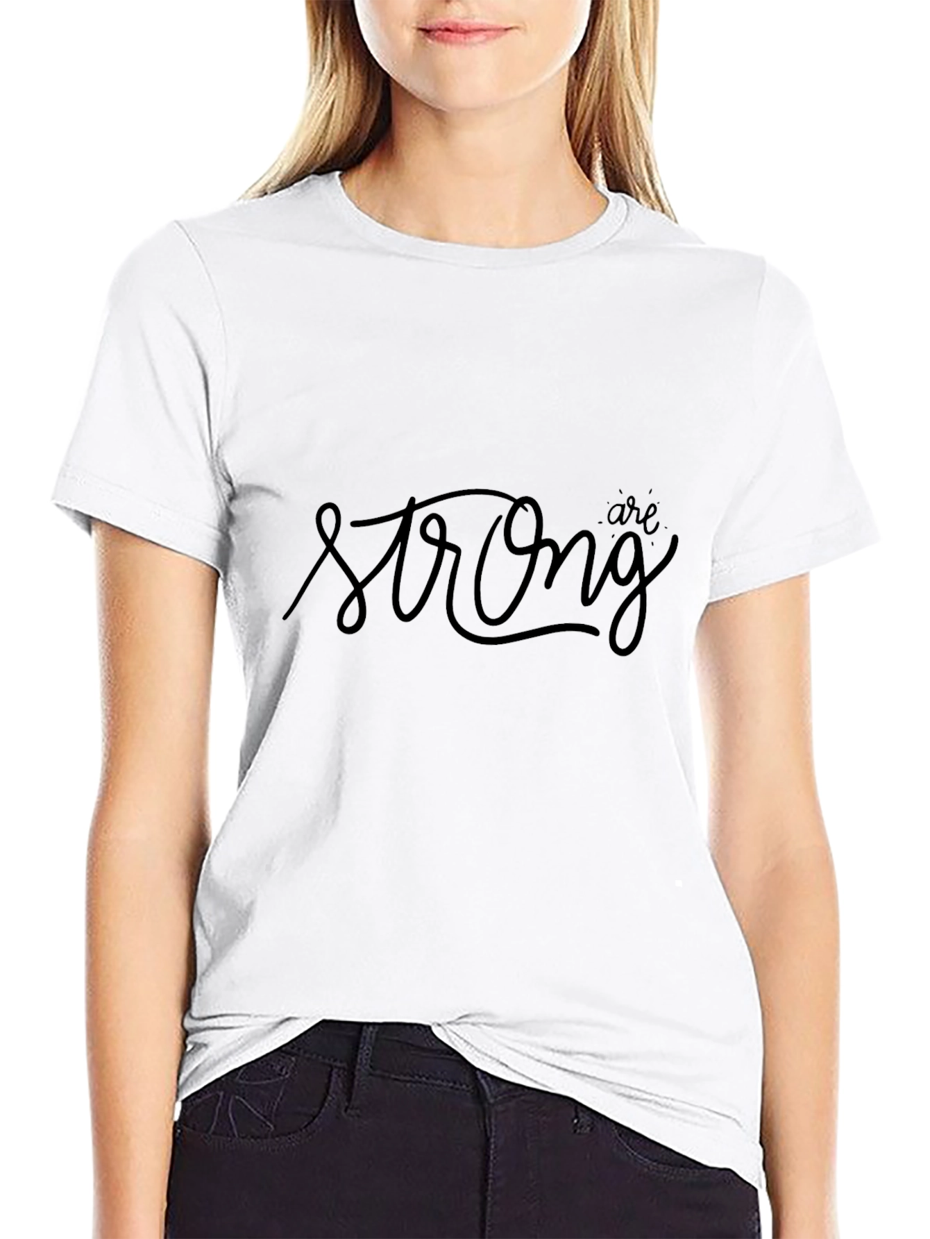 Strong Graphic Tee - Black Short Sleeve T-Shirt