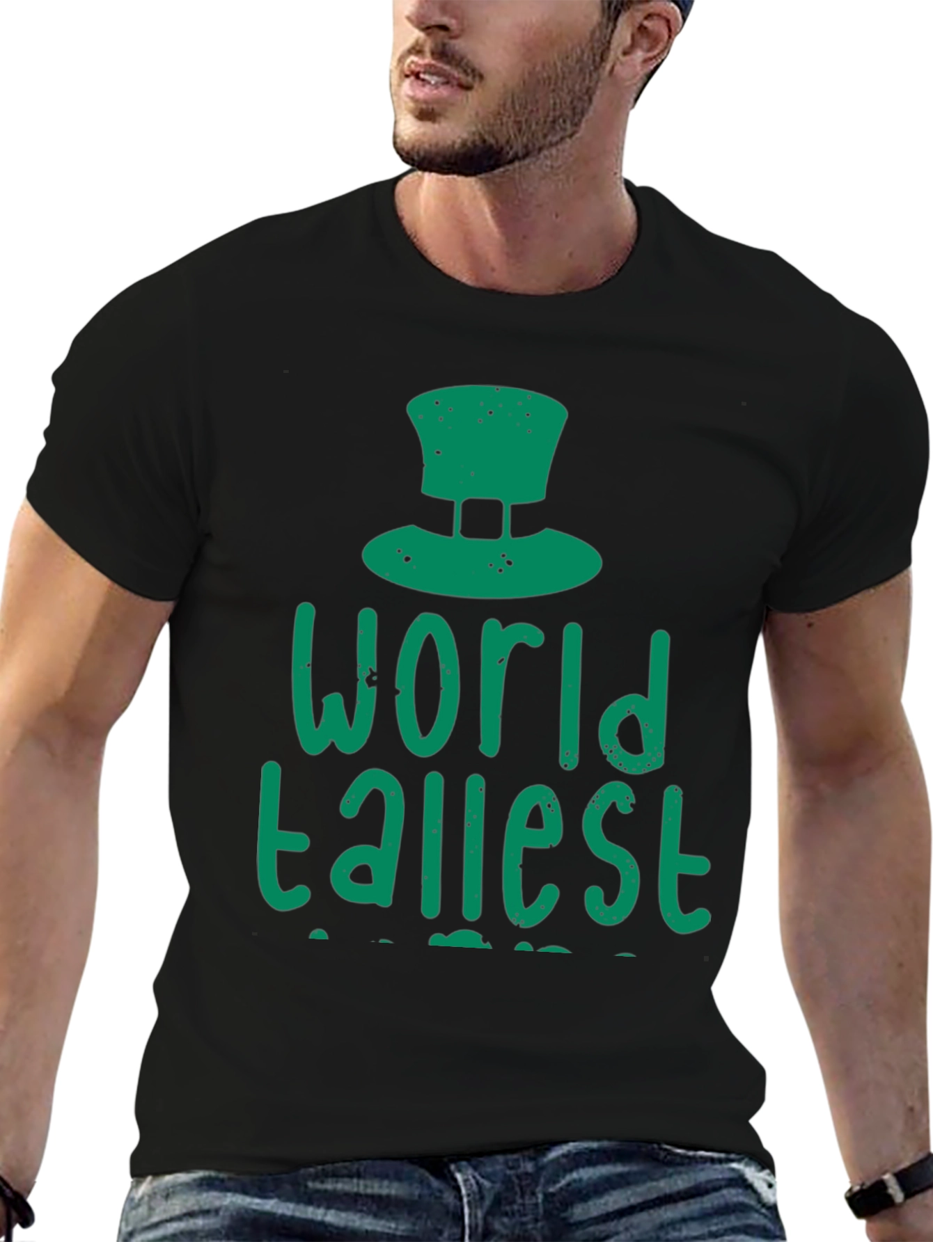 Worlds Tallest Leprechaun Black T-Shirt