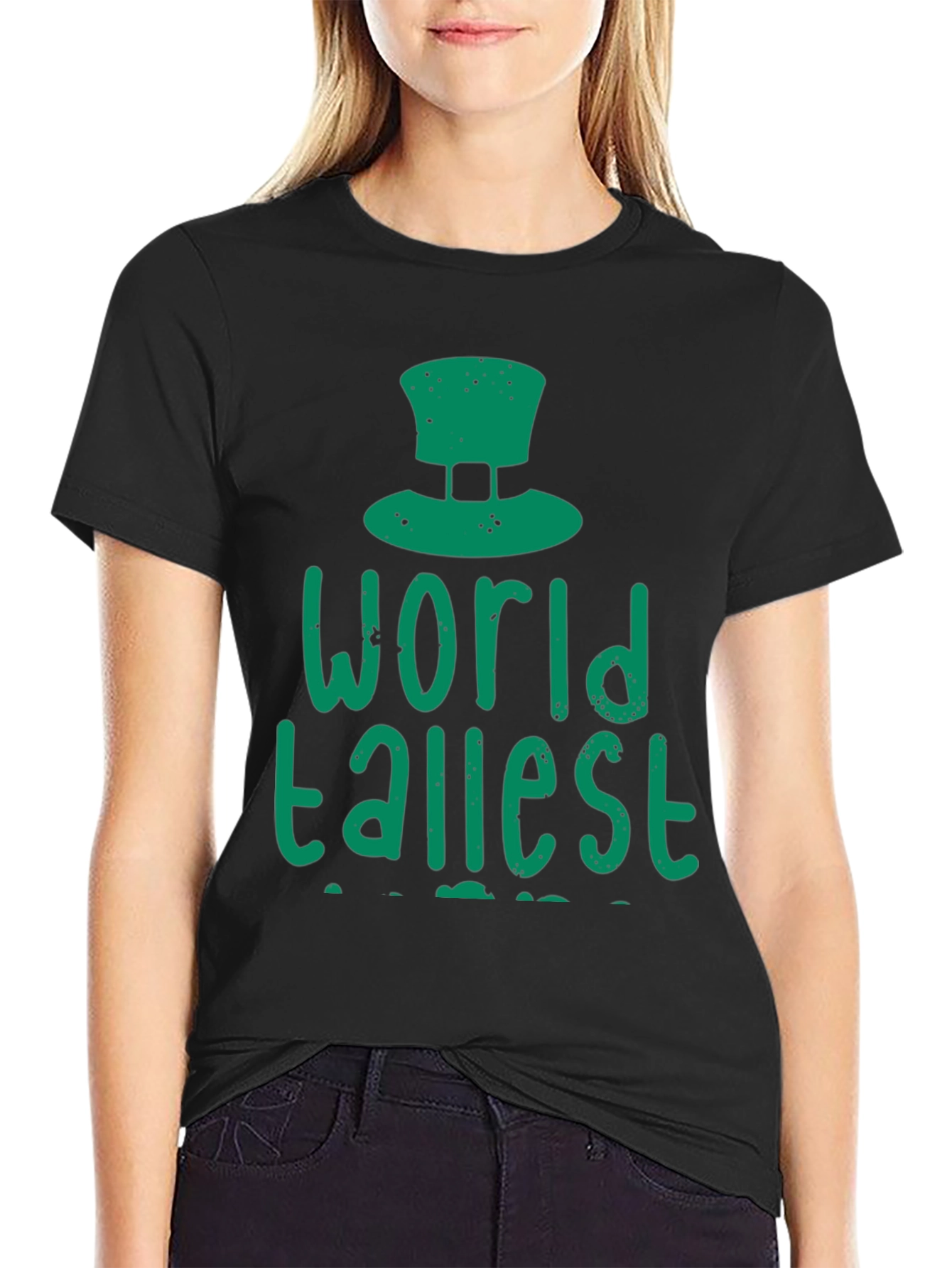 Worlds Tallest Leprechaun Black T-Shirt