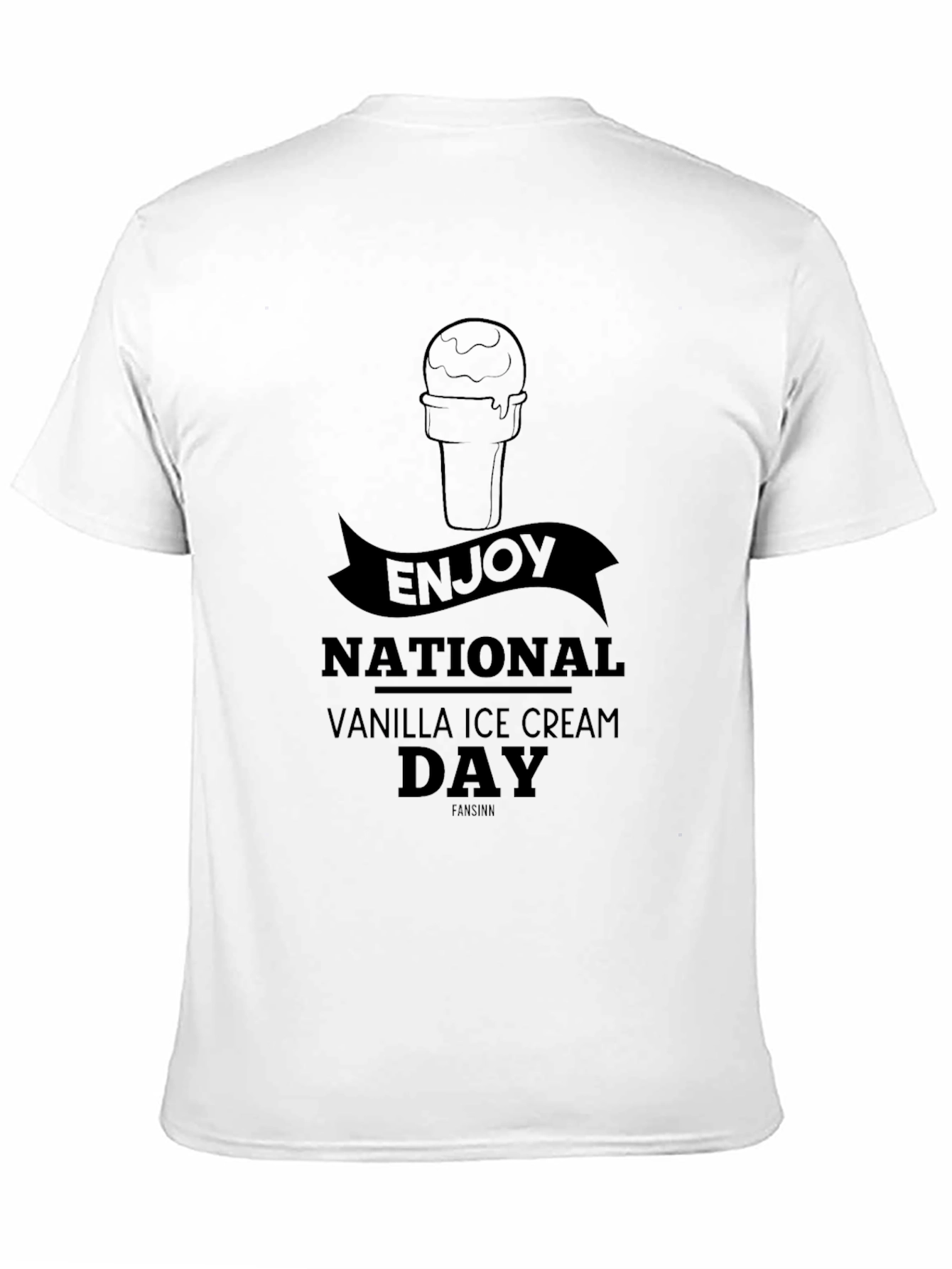Enjoy National Vanilla Ice Cream Day Black Tee