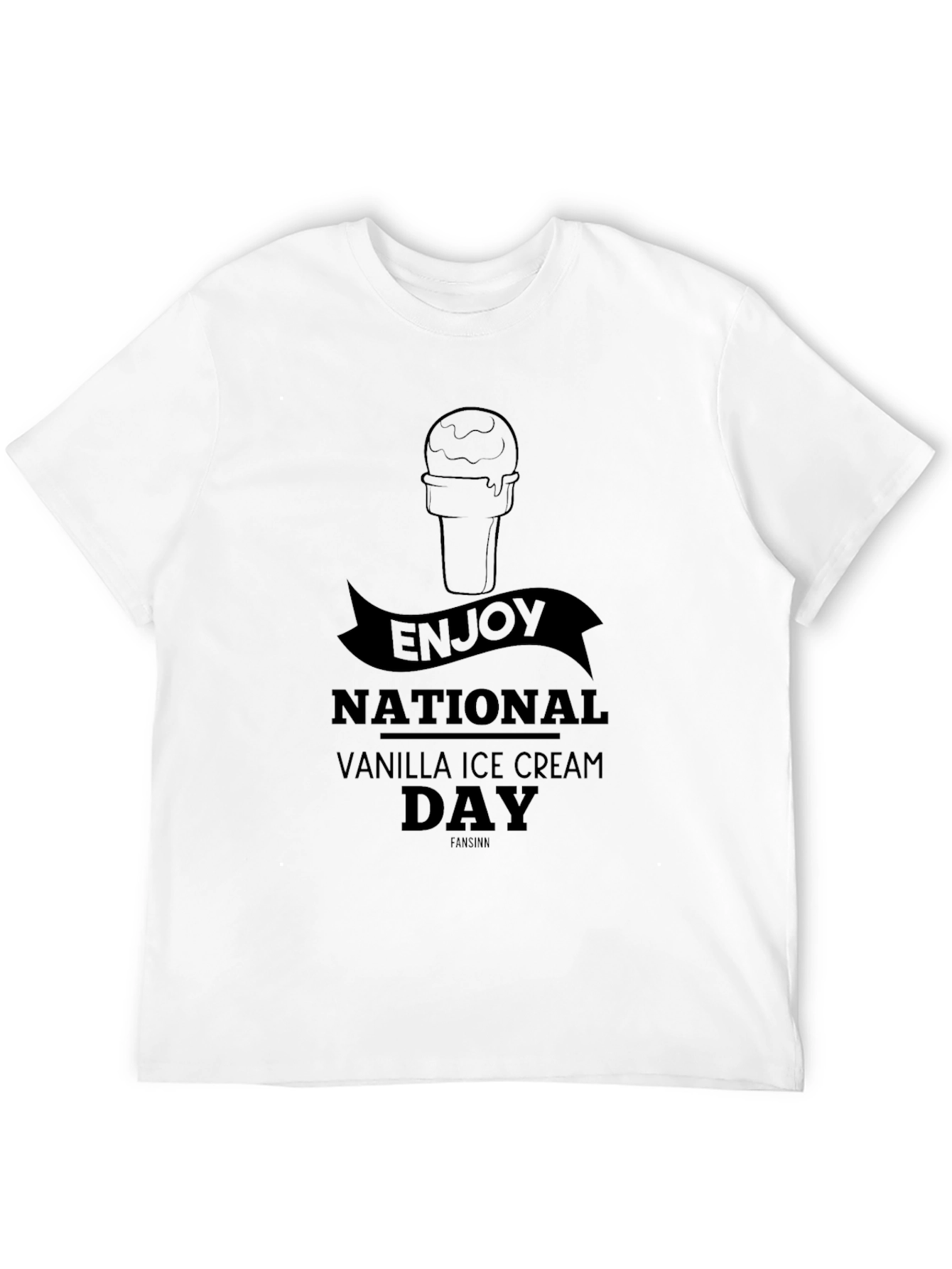 Enjoy National Vanilla Ice Cream Day Black Tee