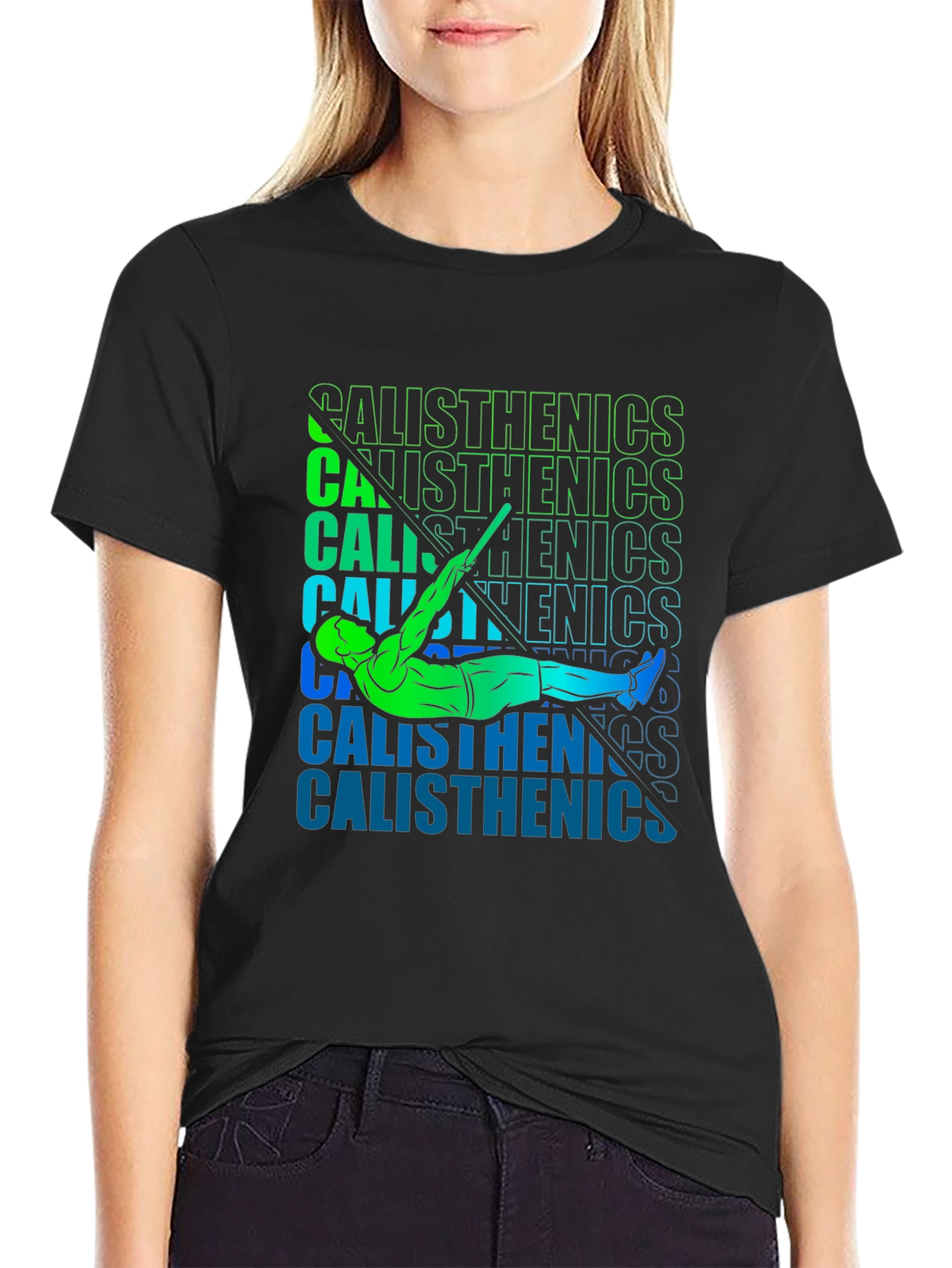 Calisthenics Athlete Graphic Tee - Black