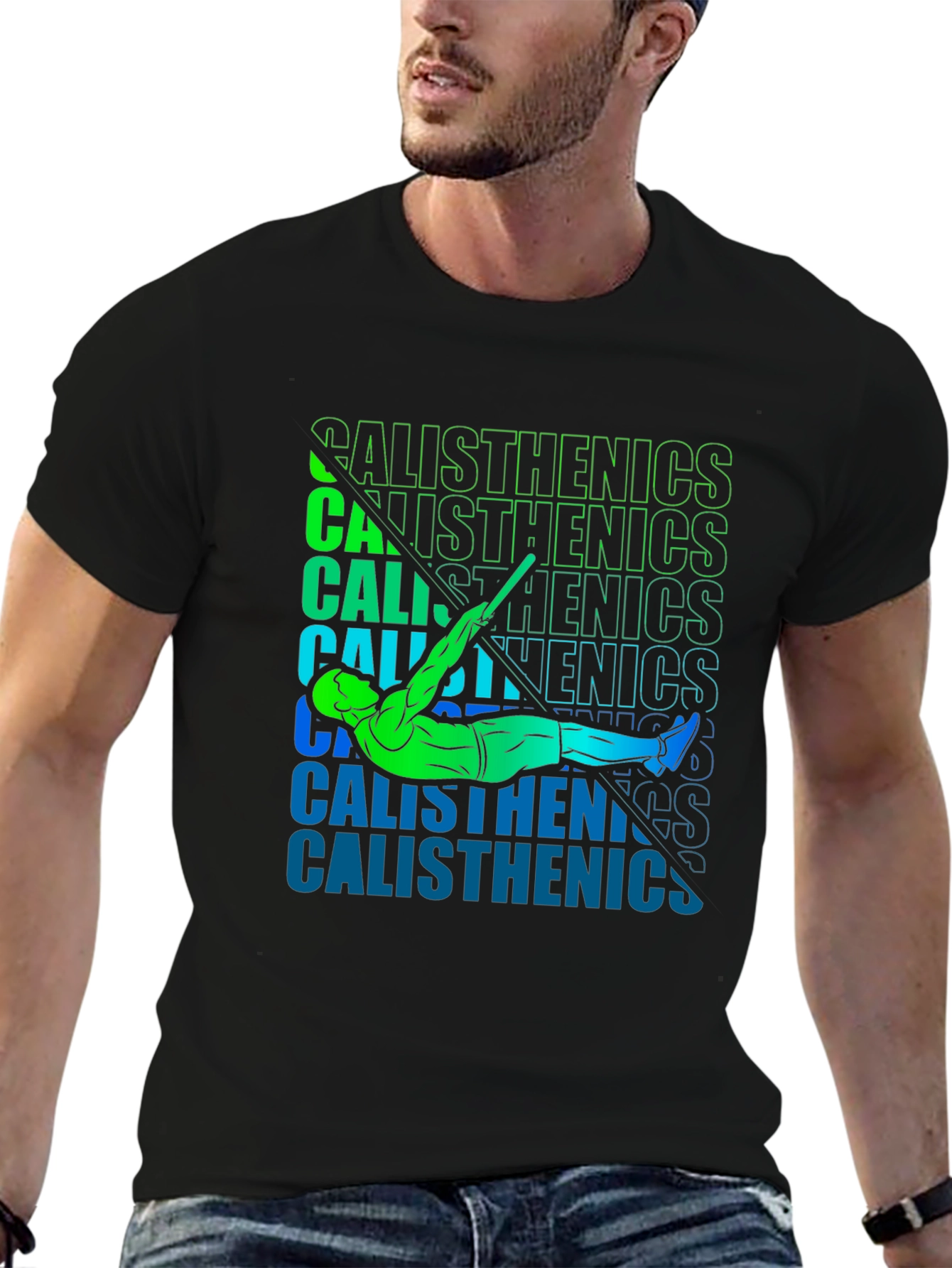 Calisthenics Athlete Graphic Tee - Black