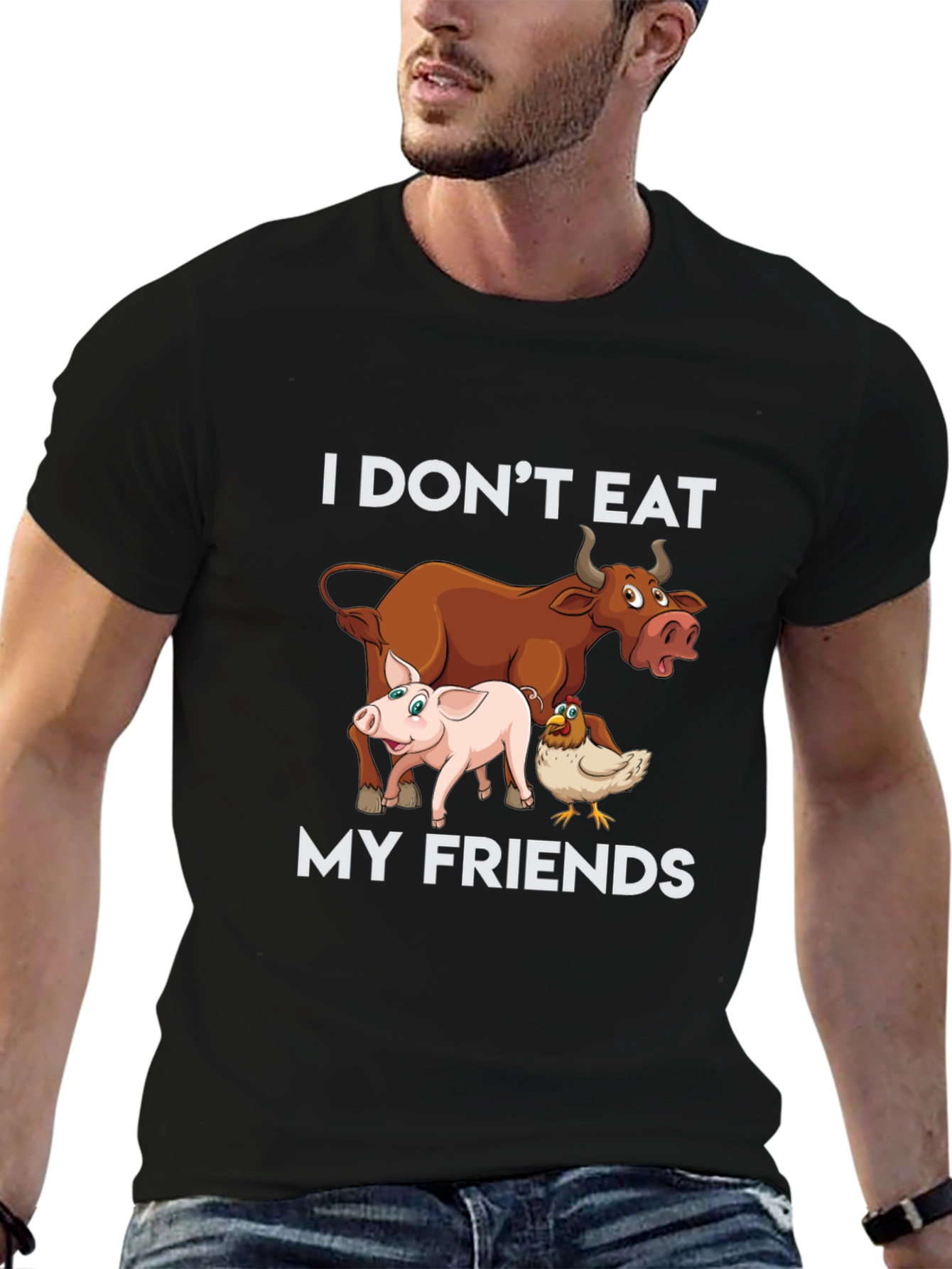 Vegan I Dont Eat My Friends T-Shirt