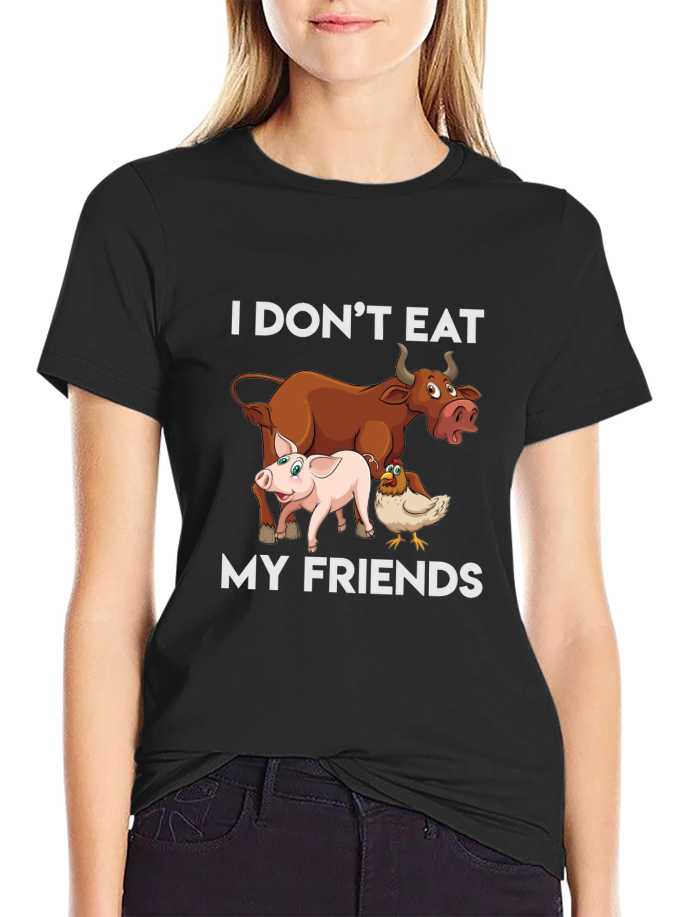 Vegan I Dont Eat My Friends T-Shirt