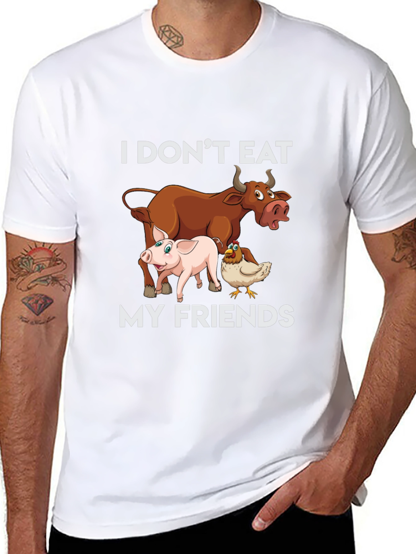 Vegan I Dont Eat My Friends T-Shirt