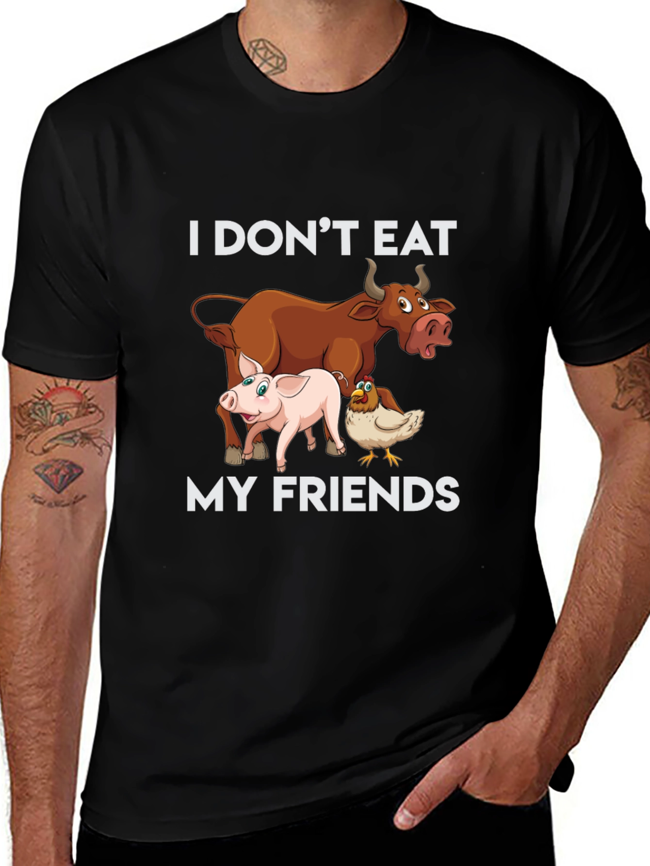 Vegan I Dont Eat My Friends T-Shirt