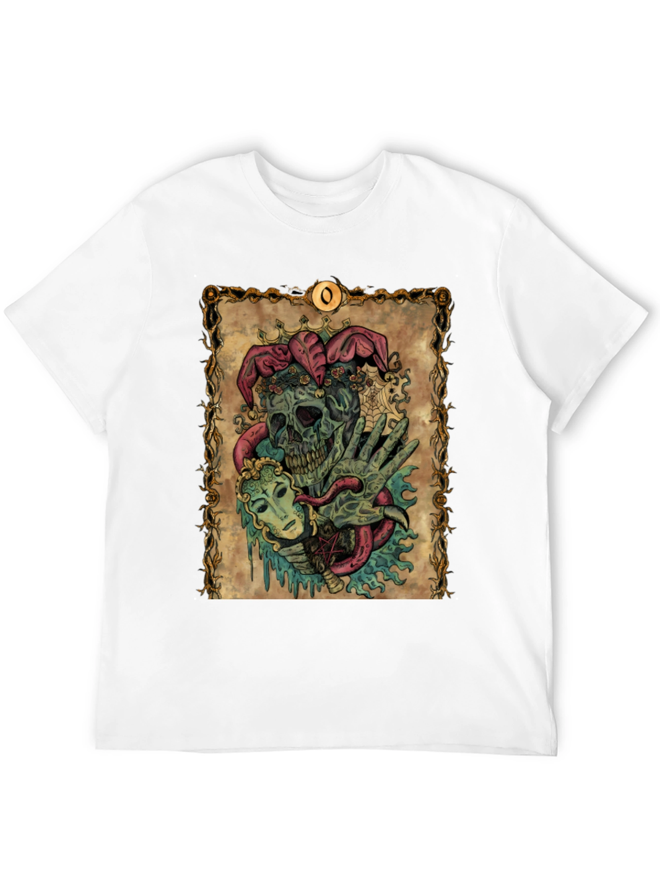 Jester Skull Graphic Tee - Mens Black T-Shirt