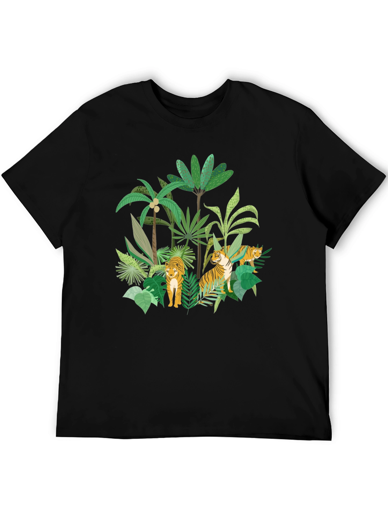 Jungle Tiger Graphic Tee - Black