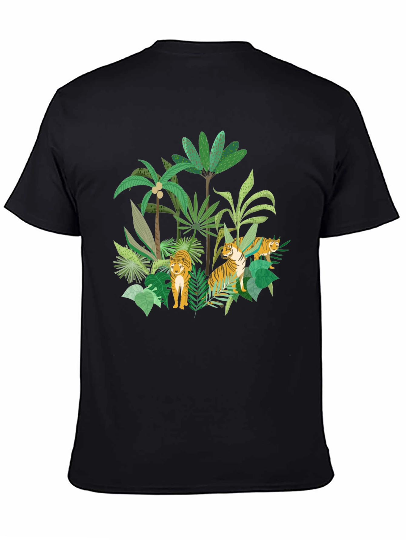 Jungle Tiger Graphic Tee - Black