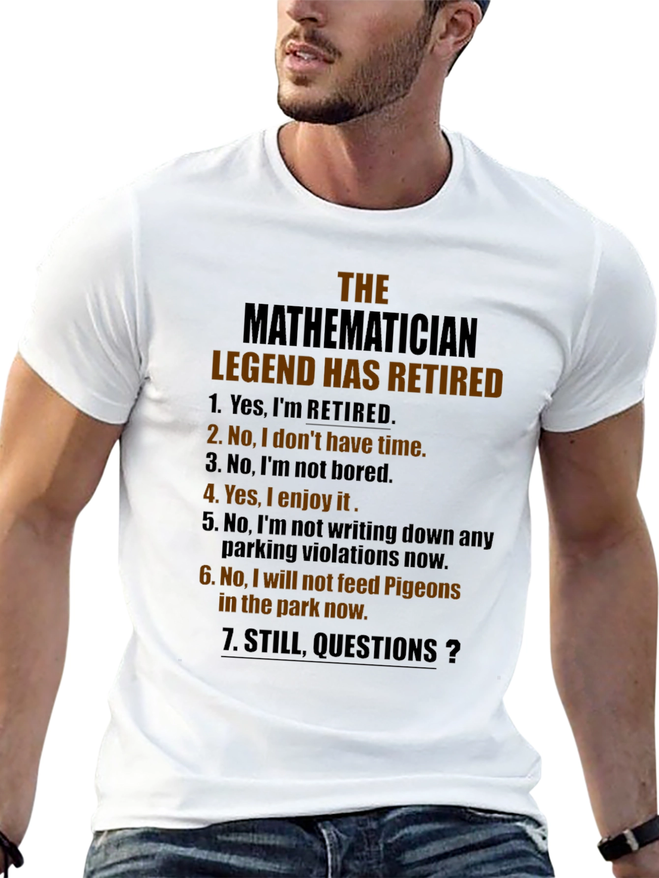 Mathematician Legend Retired Black T-Shirt