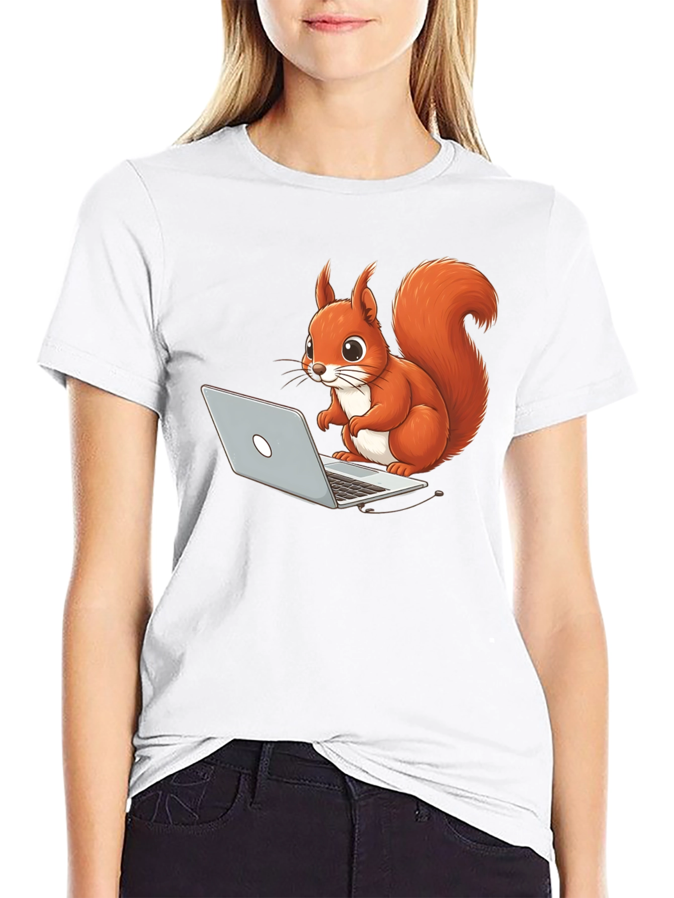 Squirrel Programmer Black T-Shirt