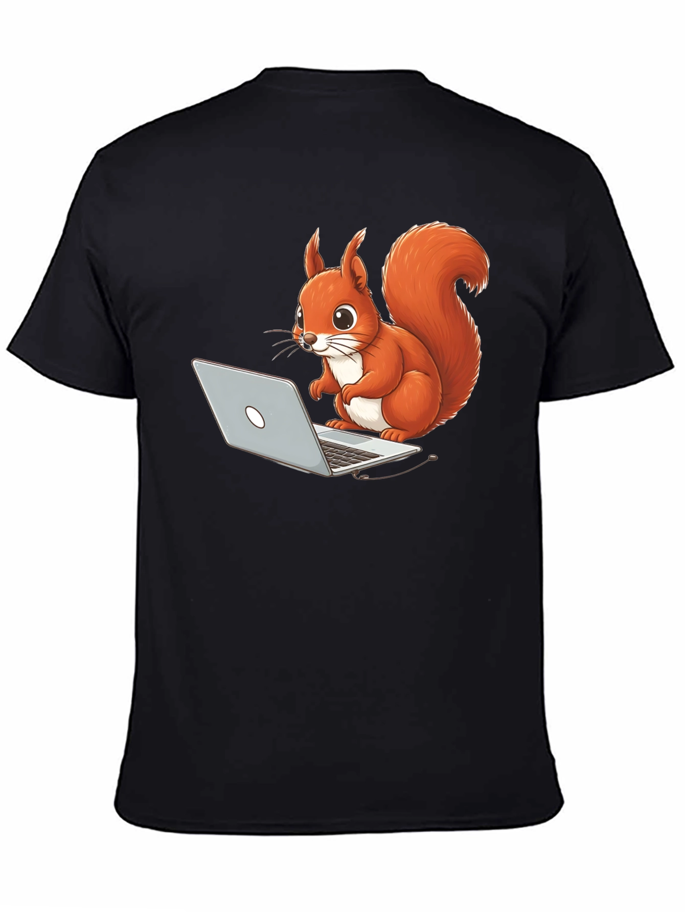 Squirrel Programmer Black T-Shirt