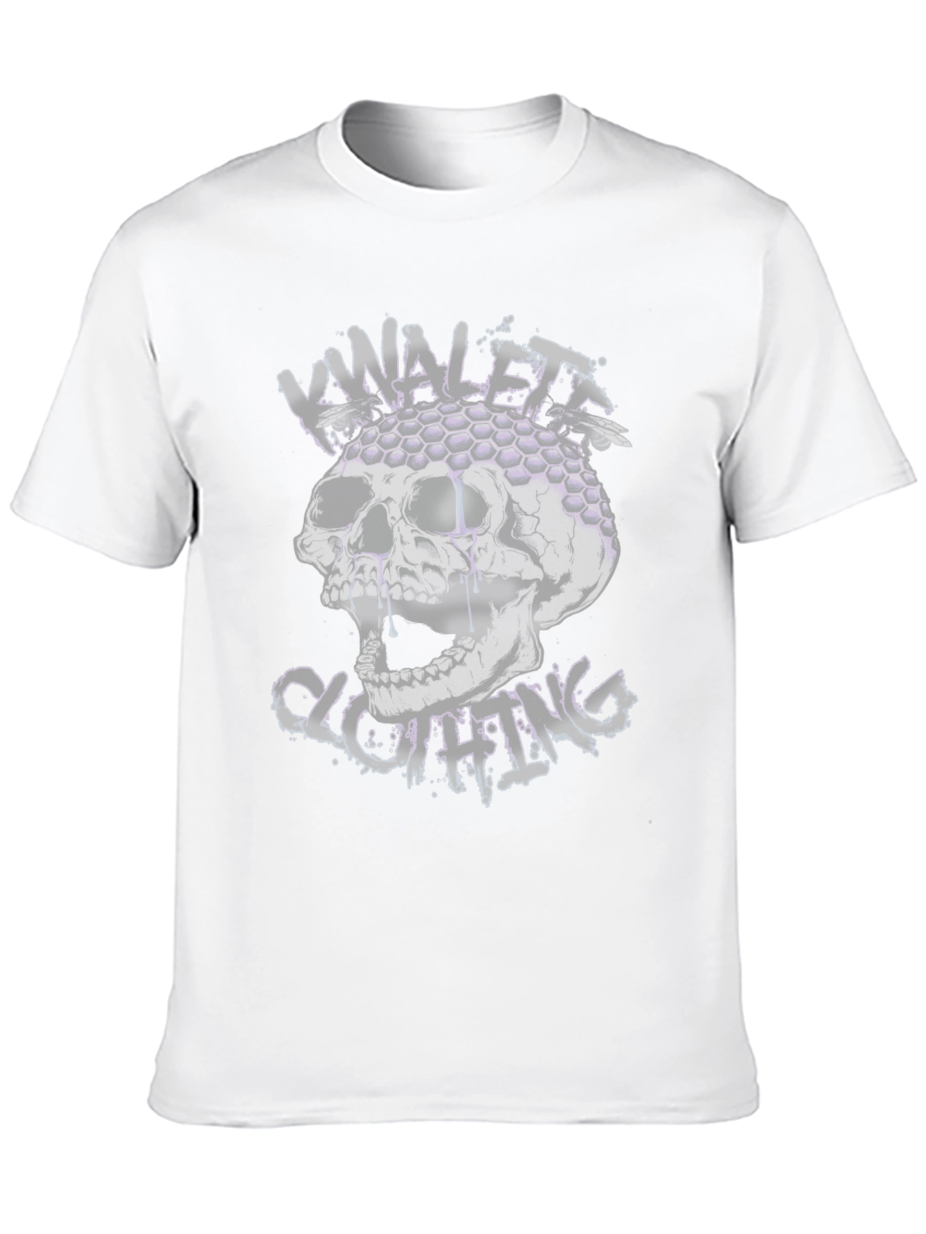 Skull & Honeycomb Graphic Black T-Shirt