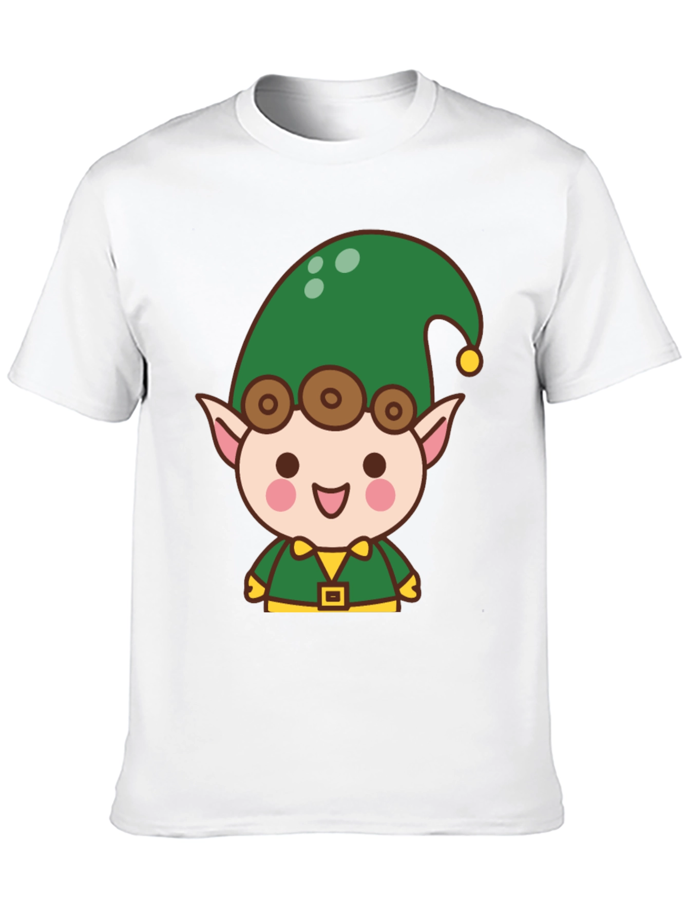 Cute Elf Cartoon T-Shirt - Holiday Fun