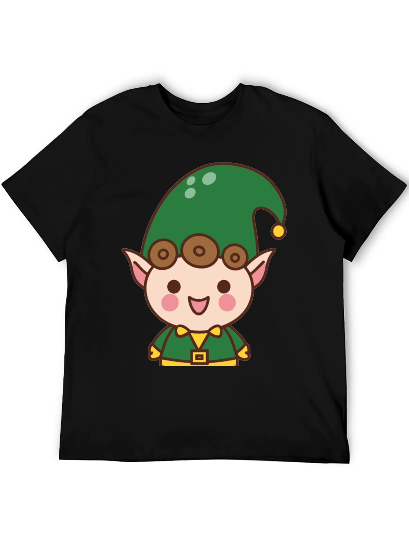 Cute Elf Cartoon T-Shirt - Holiday Fun